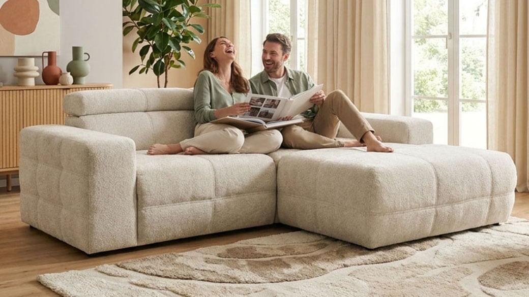 OTTO home Ecksofa "Ballerup 211 x 175 cm, auch mit verstellbarer Sitztiefe" Kopfteile verstellbar, Pet Friendly Bezug, L-Form