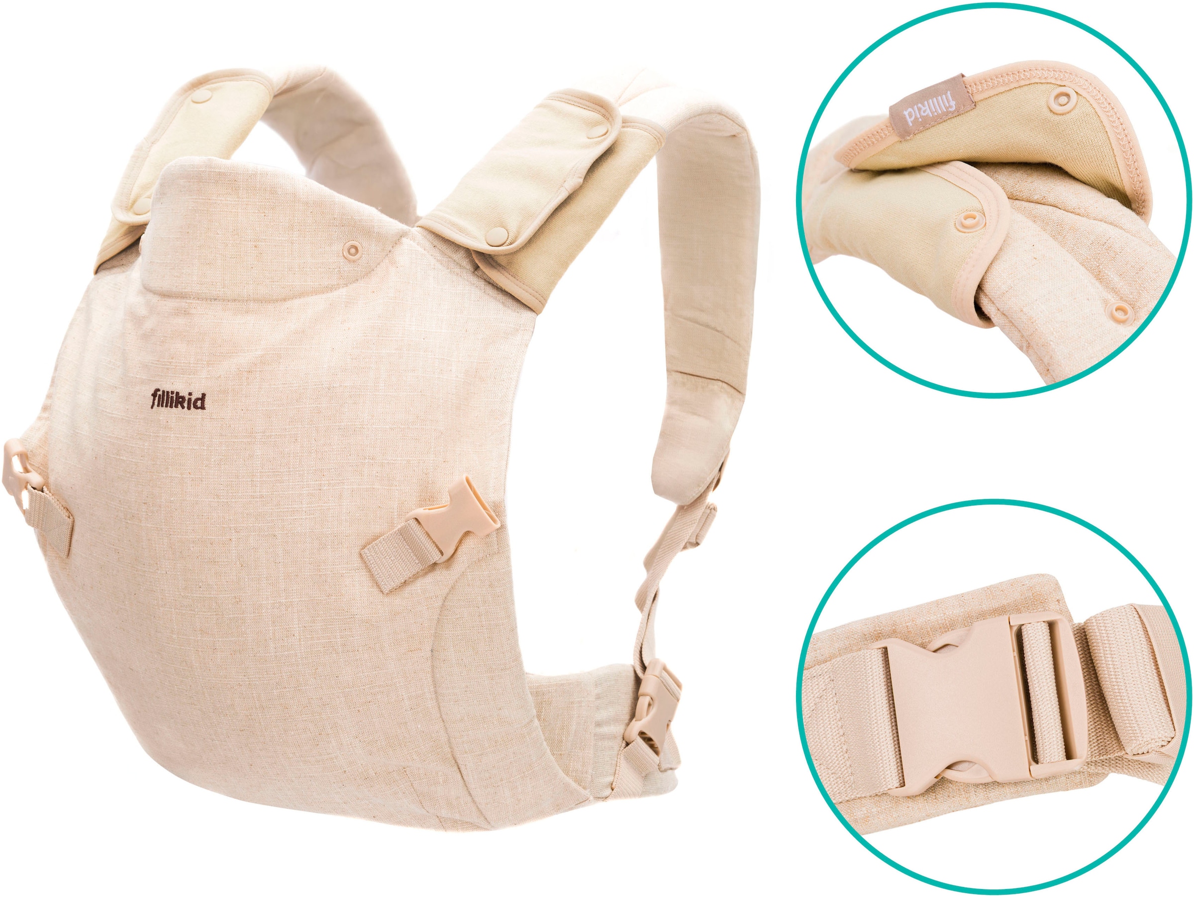 Fillikid Bauchtrage »MC04« bis 20 kg mit abnehmbaren Baumwoll-Spucktücher