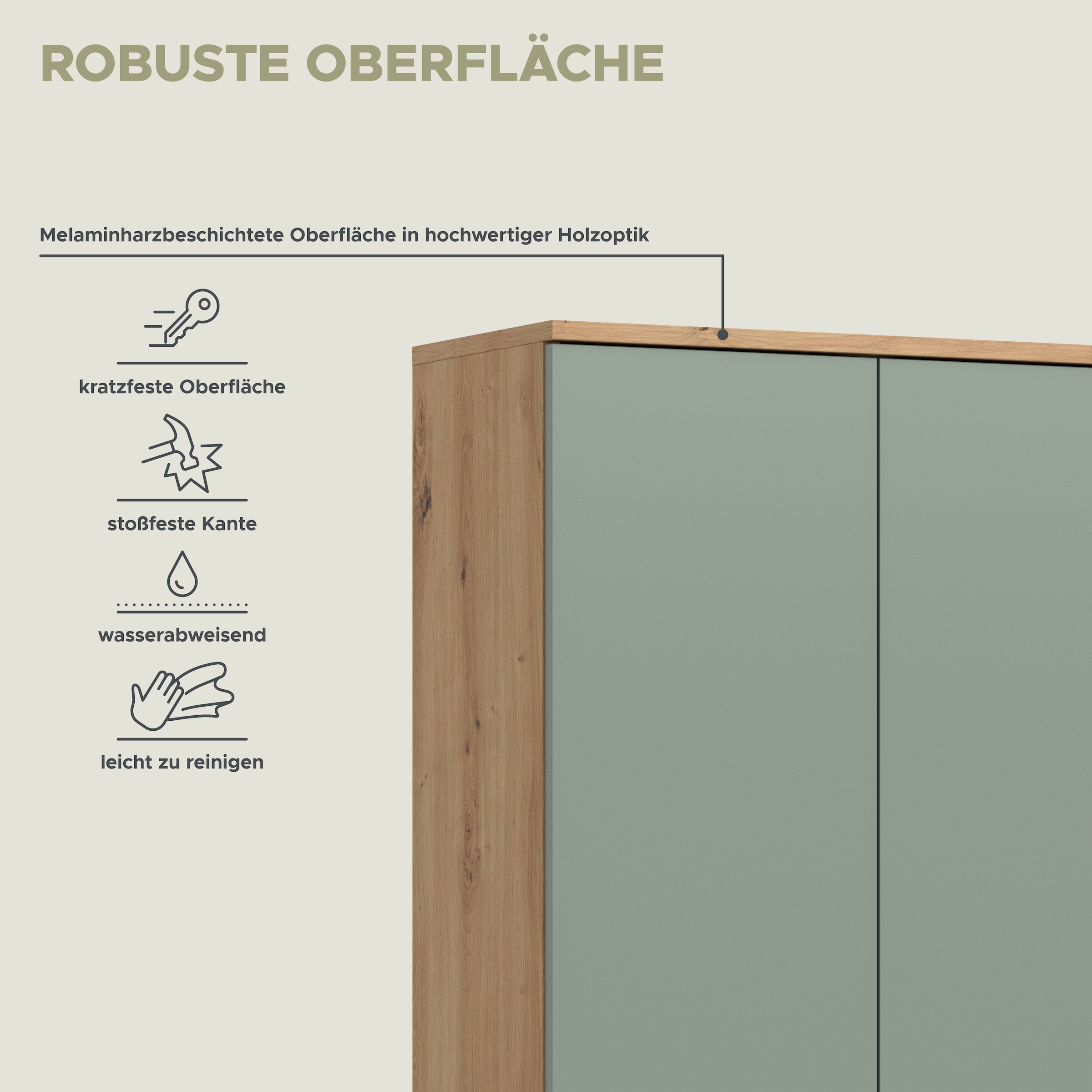 welltime Badmöbel-Set »LUCCA, 2-tlg. Badkombination, viel Stauraum, modernes Design« 2 Stk. tlg.