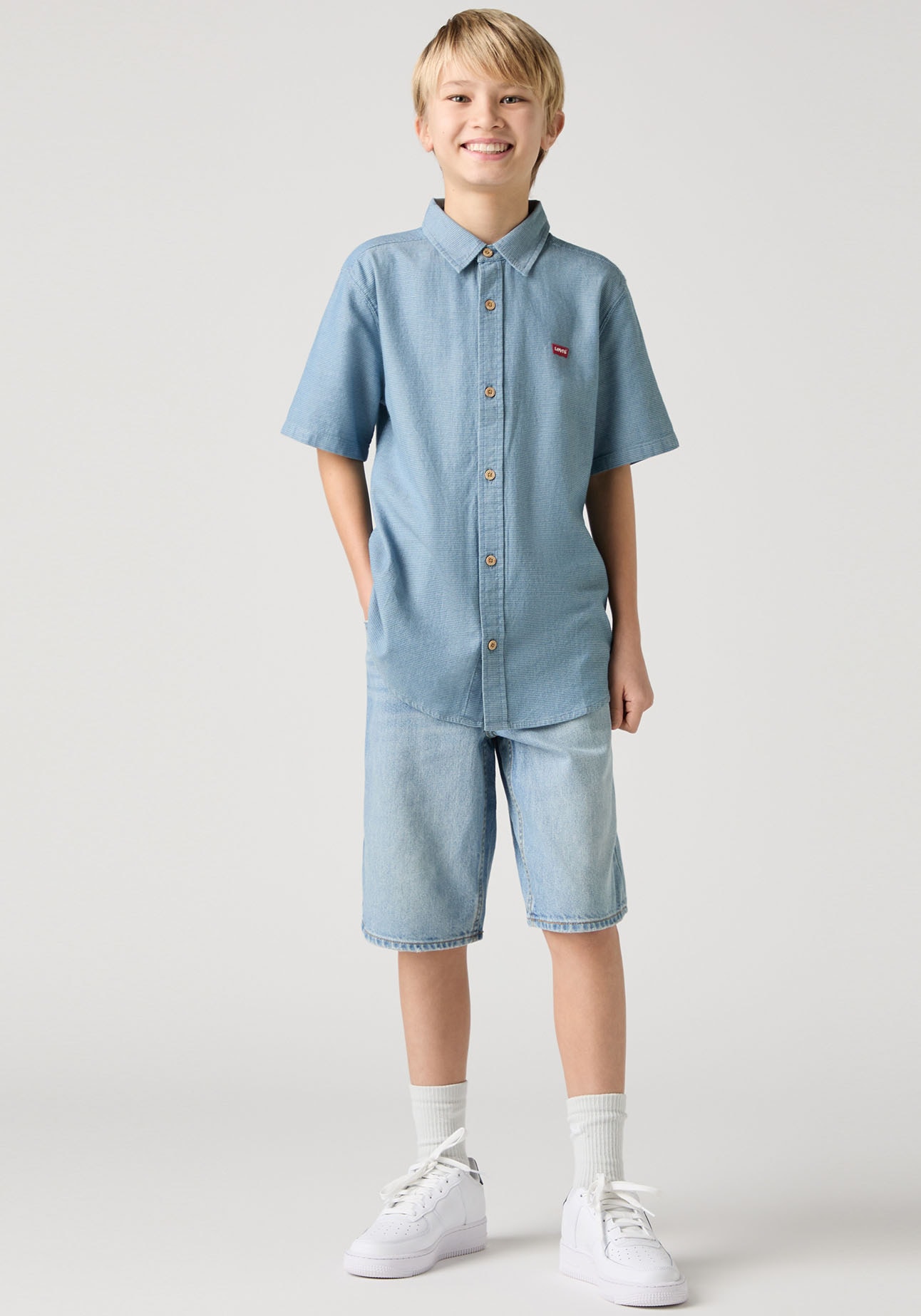 Levi's® Kids Jeansshorts aus robustem Baumwolldenim