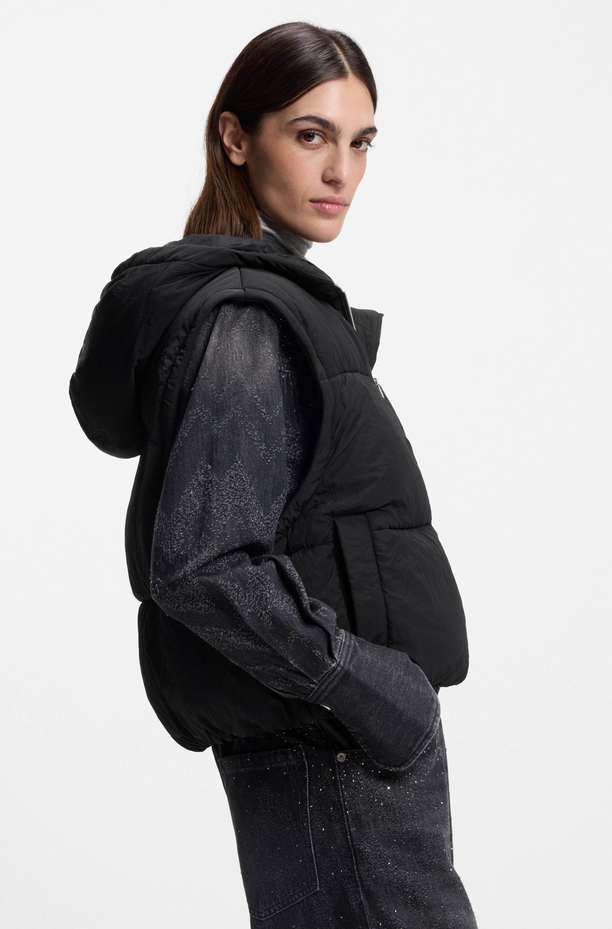 BOSS ORANGE Steppjacke "Polala Premium Damenmode", (2 St.), mit Kapuze, mit günstig online kaufen