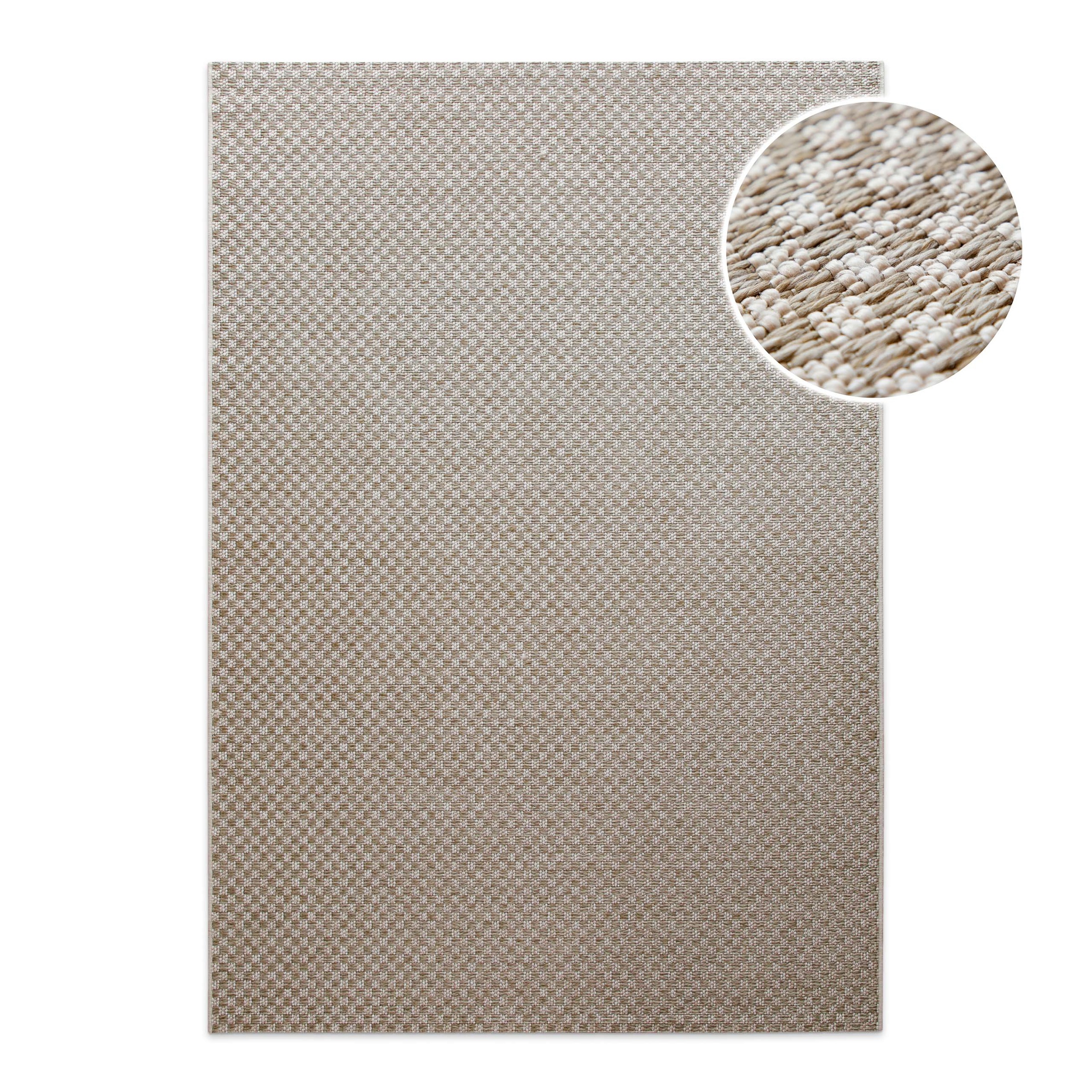 Wecon home Teppich »Miami South Beach« rechteckig 5 mm Höhe In- & Outdoor Teppich, wetterfest, kariert, Balkon, pflegeleicht