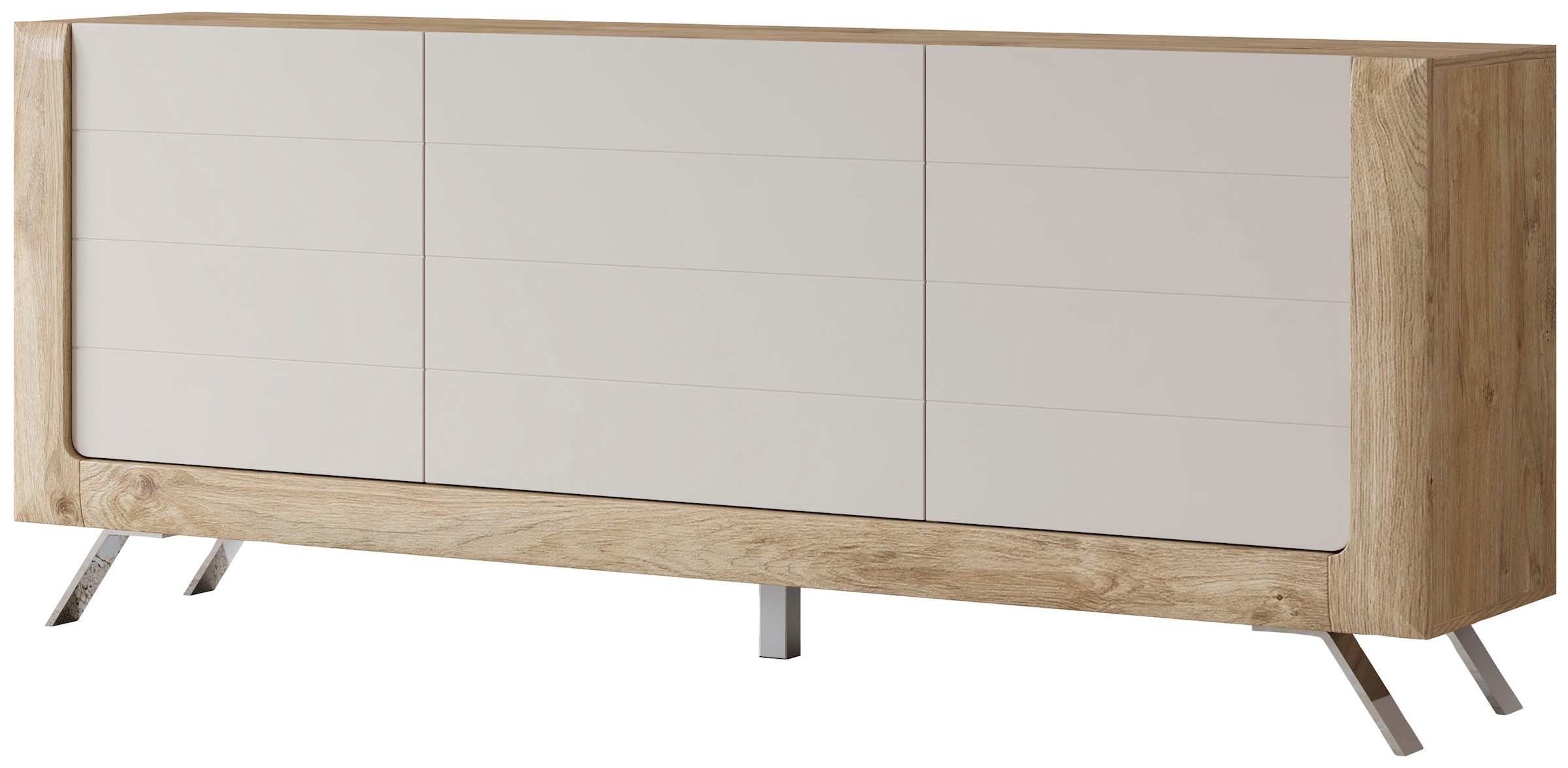 Leonique Sideboard »Kasai«, Breite 199 cm, mit 3 Türen