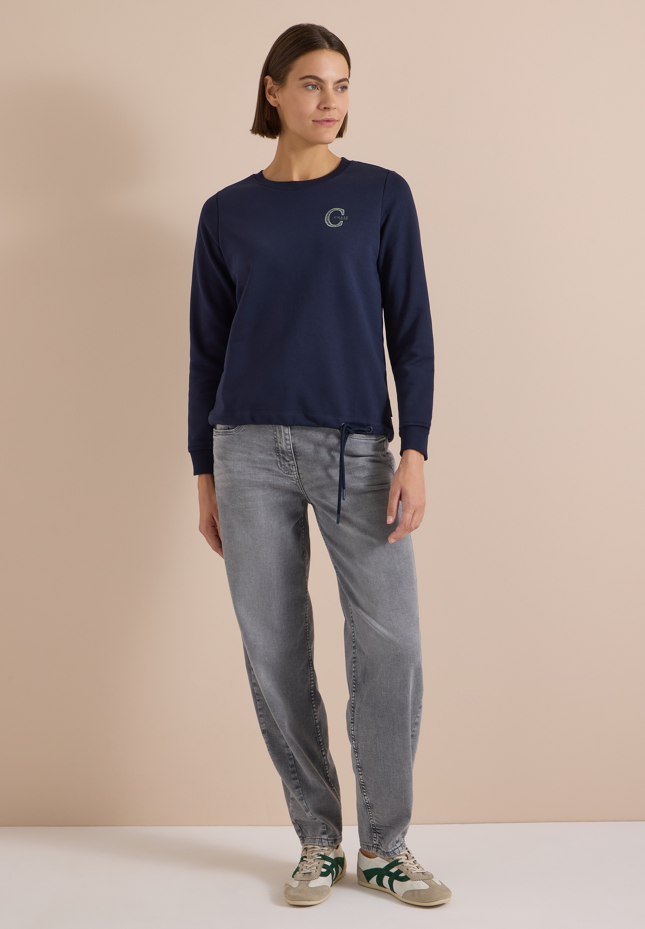 Cecil Sweatshirt , mit Elastiksaum und Tunnelzug
