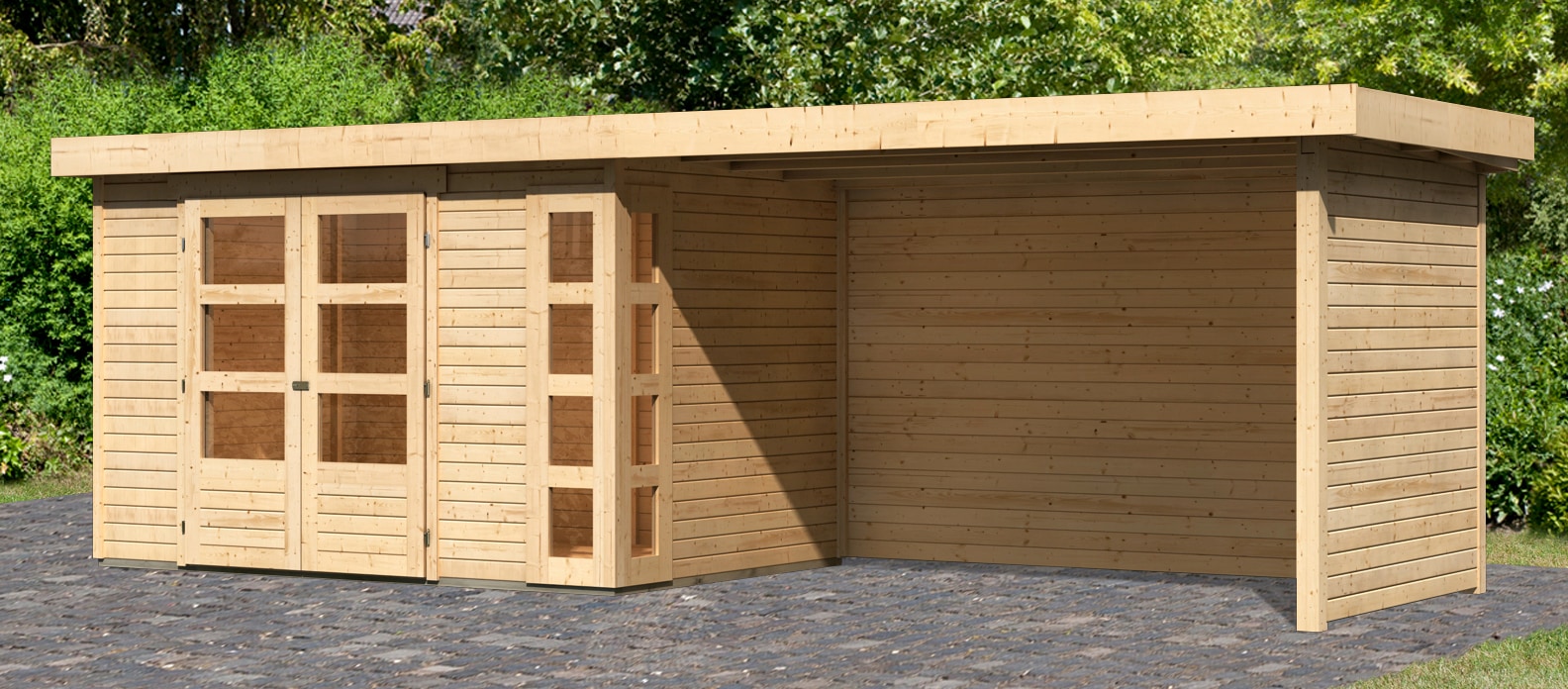 Karibu Gartenhaus »Kerko 4«, (Set)