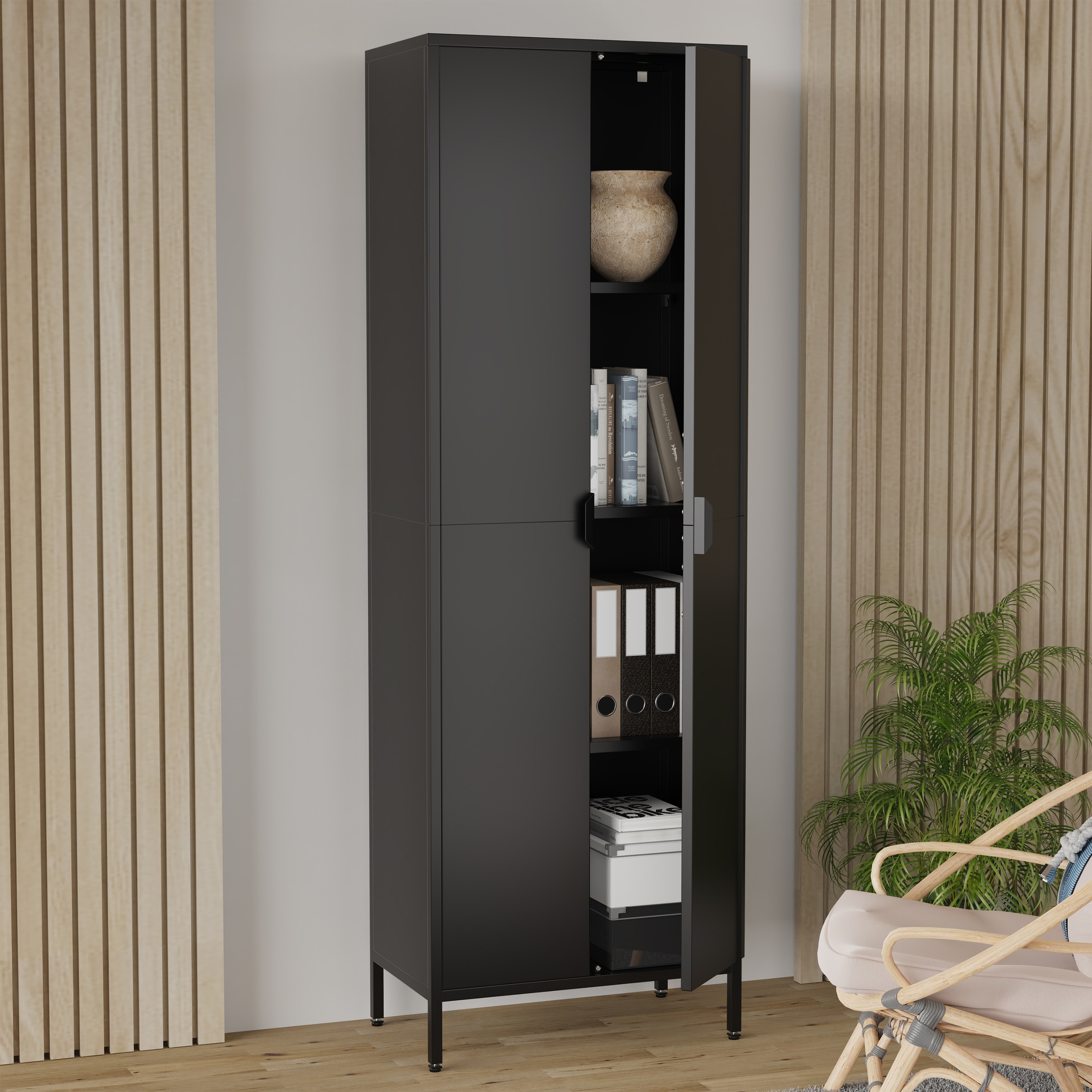 VCM Aktenschrank »Stahl Schrank Büroschrank Dielenschrank Flokas XL« 1 Stk. tlg.