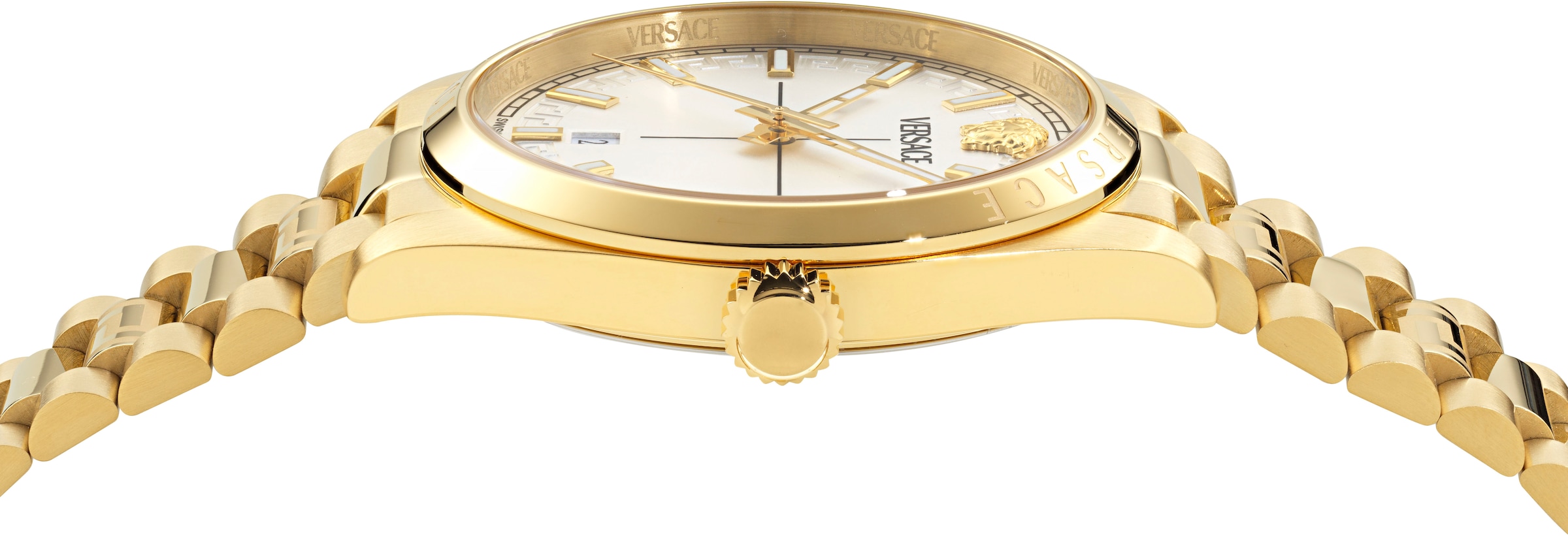 Versace Quarzuhr »MILLENYIUM GENT«, Armbanduhr, Herrenuhr, Swiss Made, Edelstahlarmband, analog, Datum
