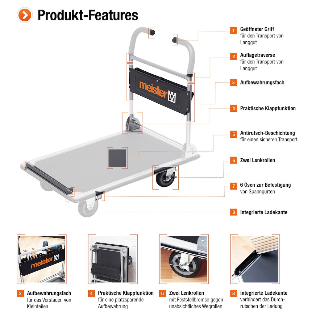 meister Transportwagen »cut-off, Klappwagen / 8985630«