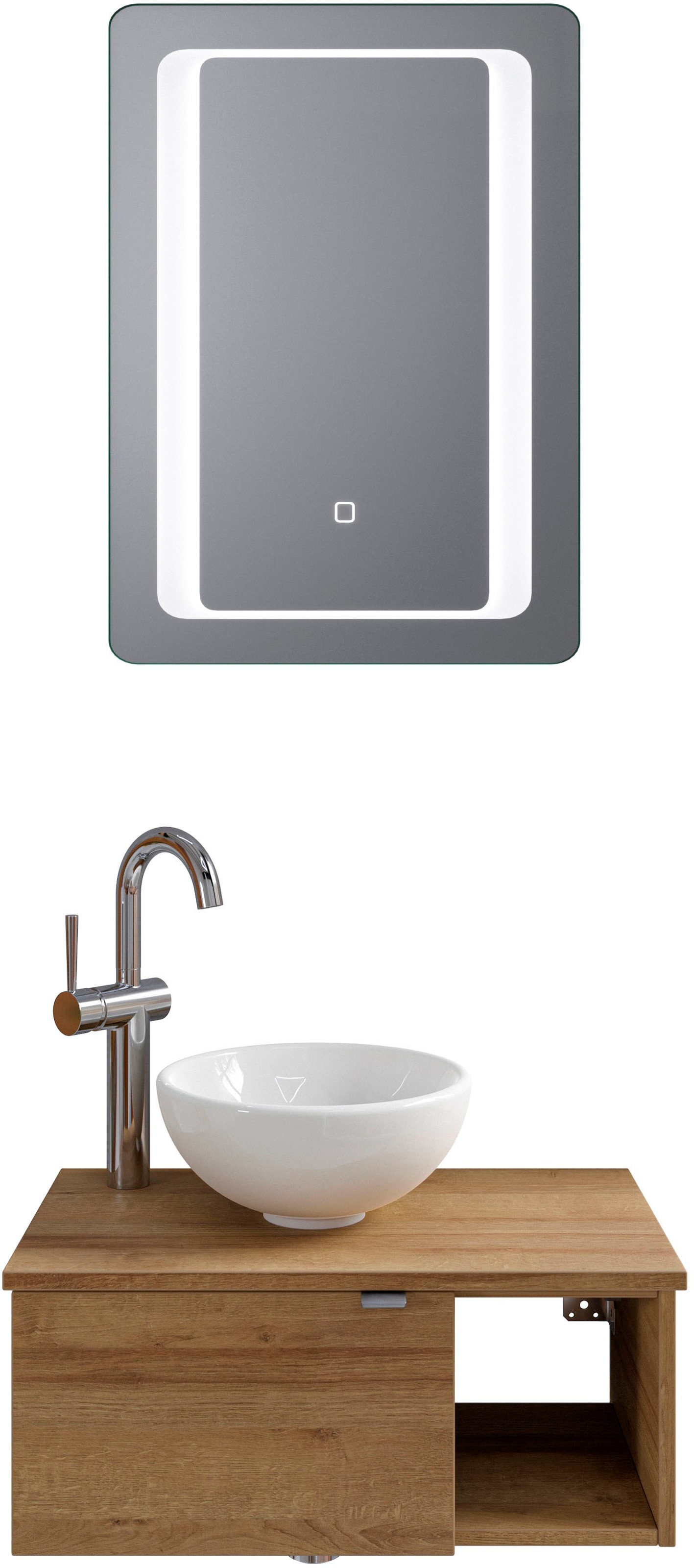 Saphir Badmöbel-Set "Serie 6915" 4 Stk. tlg. Gäste-Bad, 61 cm breit, mit LE günstig online kaufen