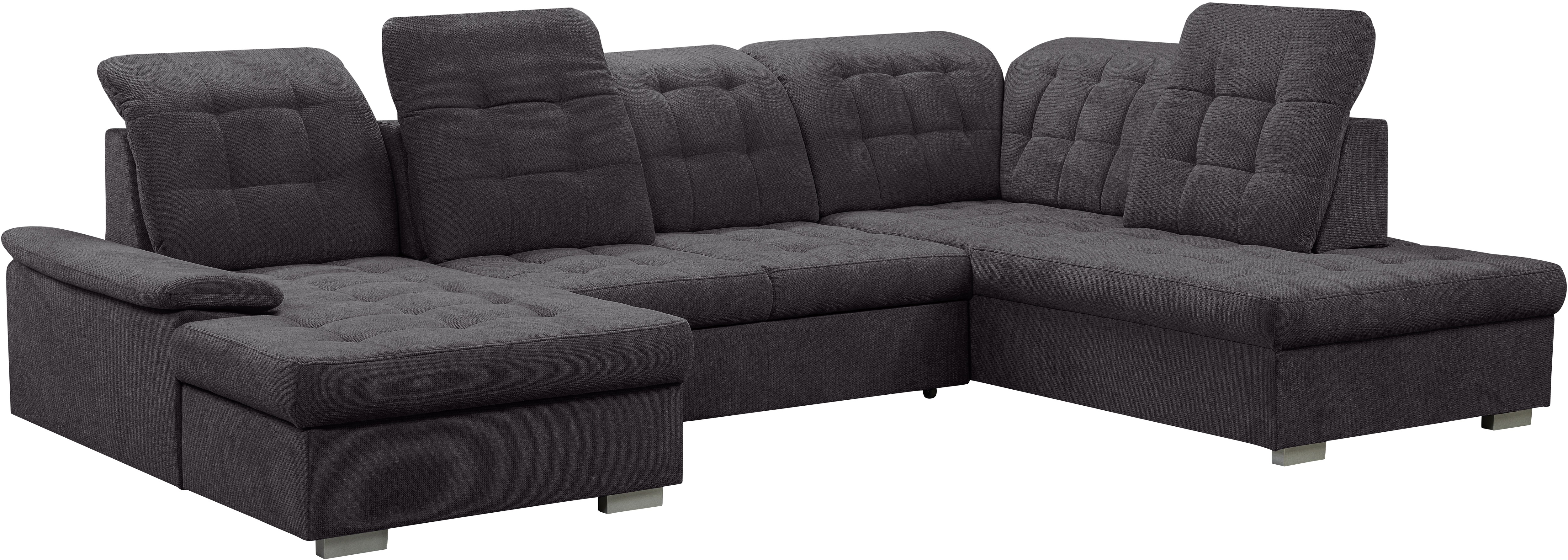 Thumbnail - WERK2 Wohnlandschaft "Kordula-New Multifunktion Couch, Breite 332cm, U-Form", Sofa in U-Form mit Schlaffunktion & Bettka...