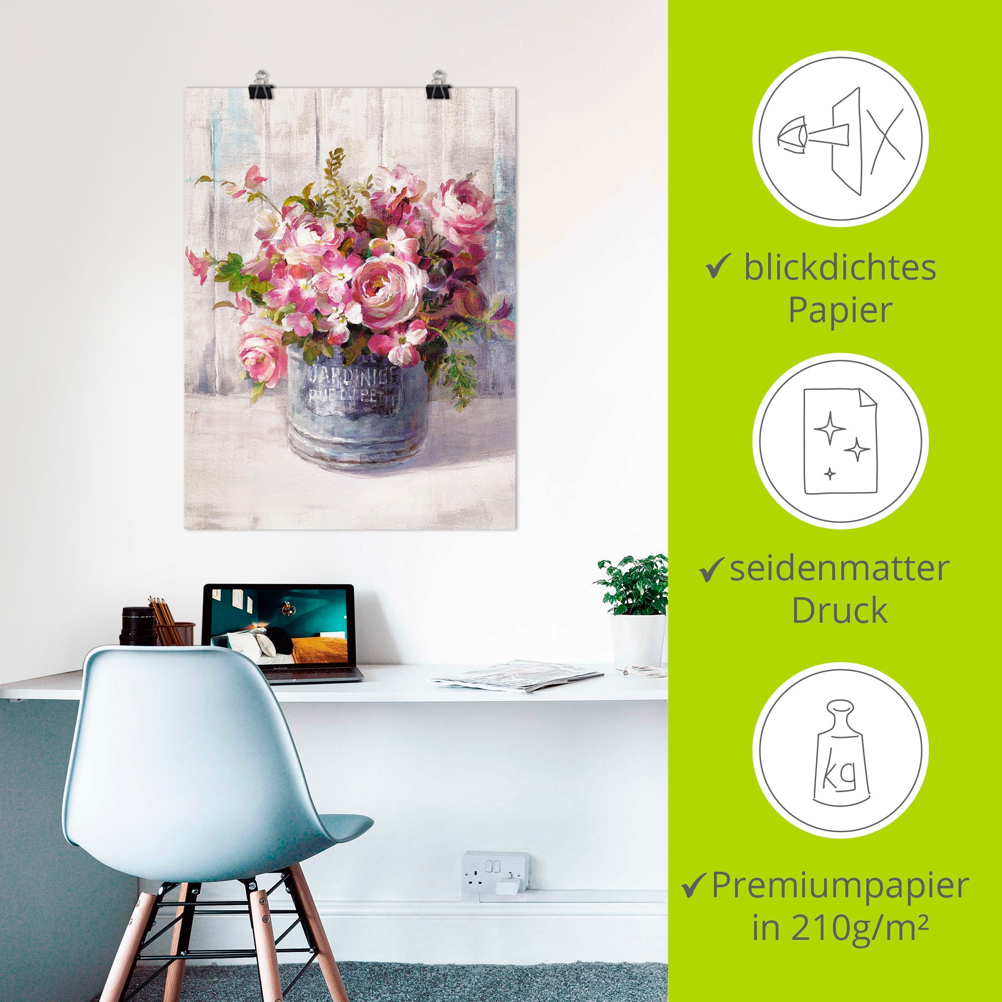 Artland Wandbild »Gartenblumen I«, Blumen, (1 St.), als Leinwandbild, Poster in verschied. Größen