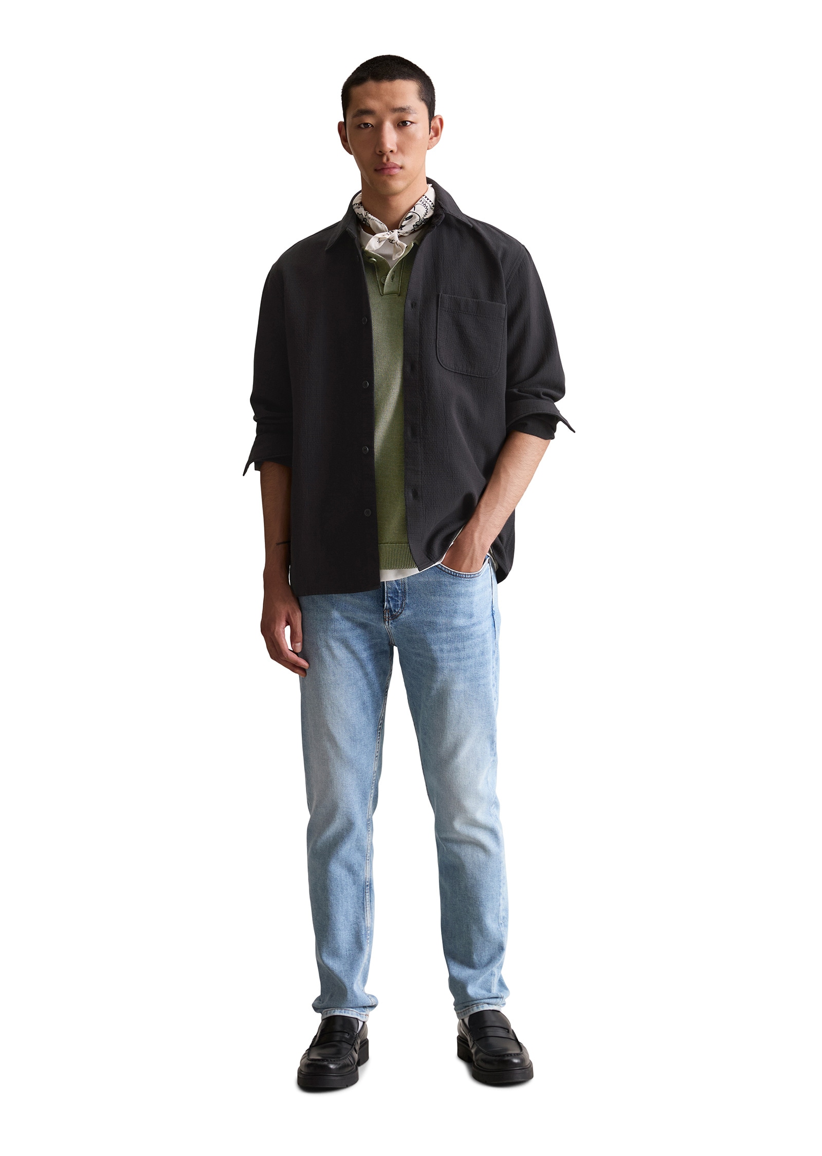 Marc O'Polo DENIM Langarmhemd »mit feiner Struktur«