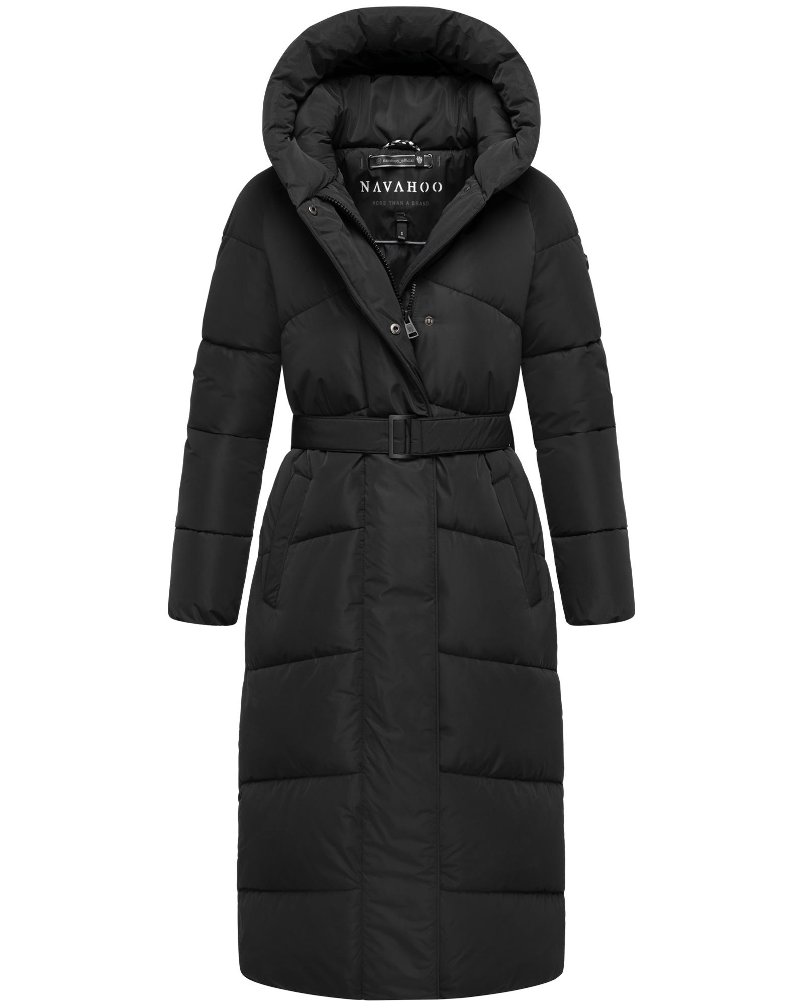 Navahoo Steppmantel »Eisblick 14«, Gesteppter Damen Mantel mit Taillengürtel