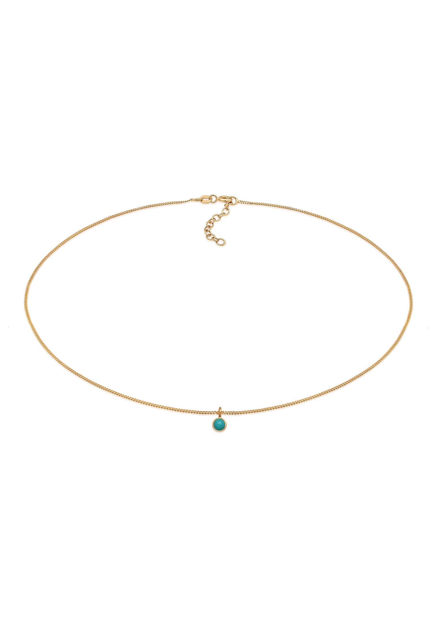 ELLI Damen Choker "Halskette Choker Solitär Howlith Türkis 925 Silber", mit Steinen, Silber 925 (Sterlingsilber), gold, Silber 925 (Sterlingsilber),
