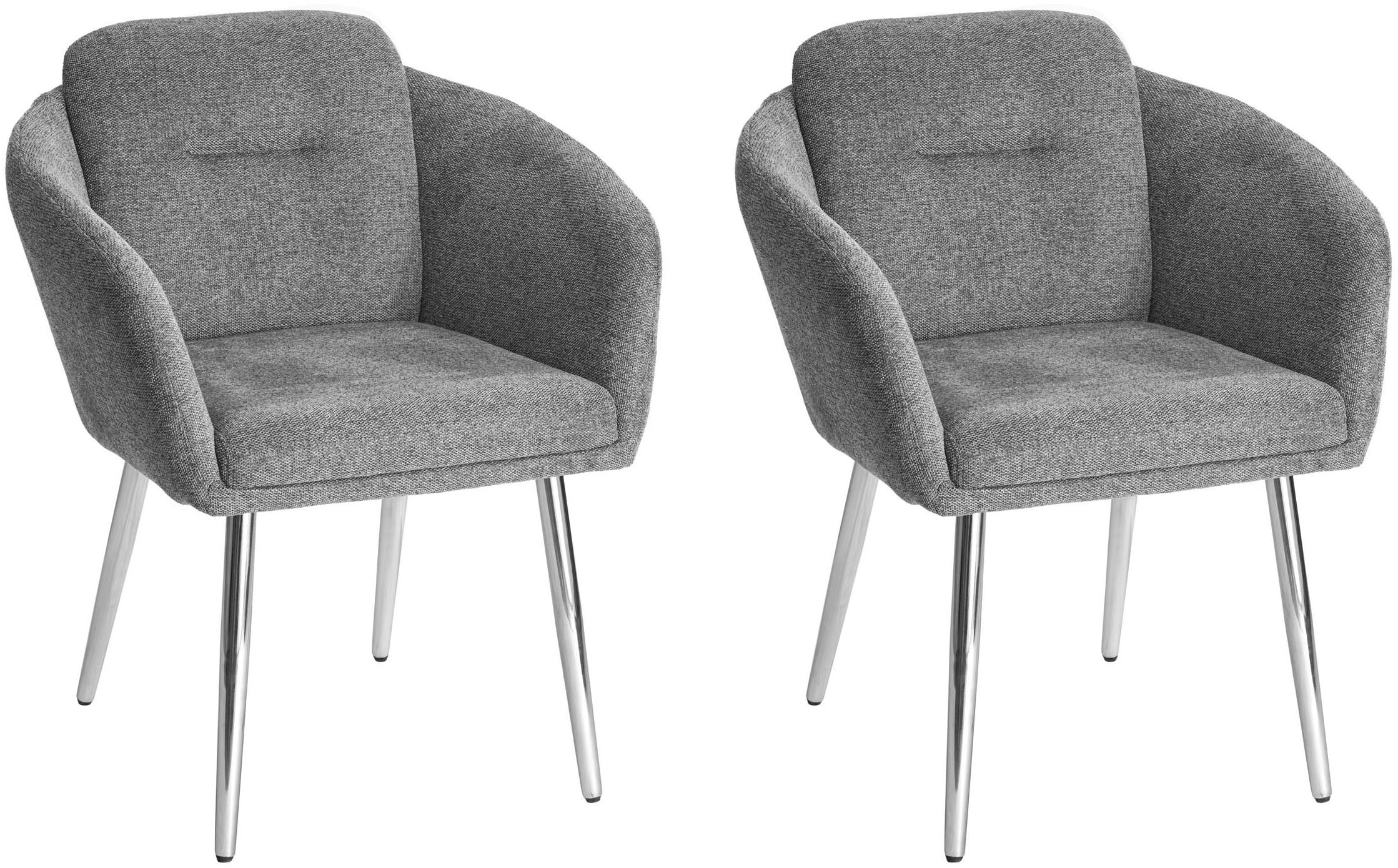 LeGer Home by Lena Gercke Esszimmerstuhl "Fleur" (Set) 2 Stk.Strukturstoff, ergonomisches Design, gesteppte Rückenlehne