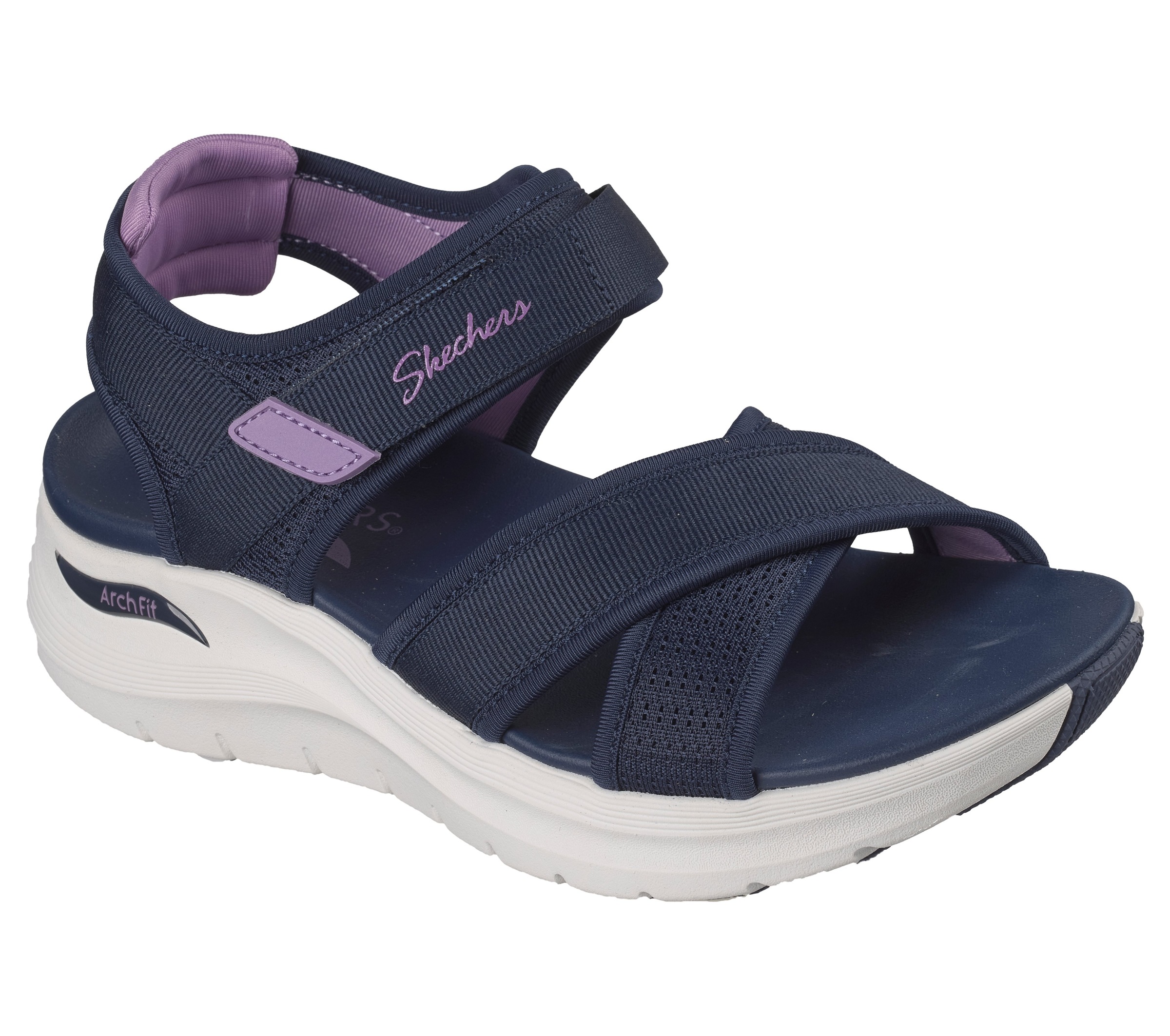 Skechers Arch Fit 2.0 Sandale Navy/Lila 35 2