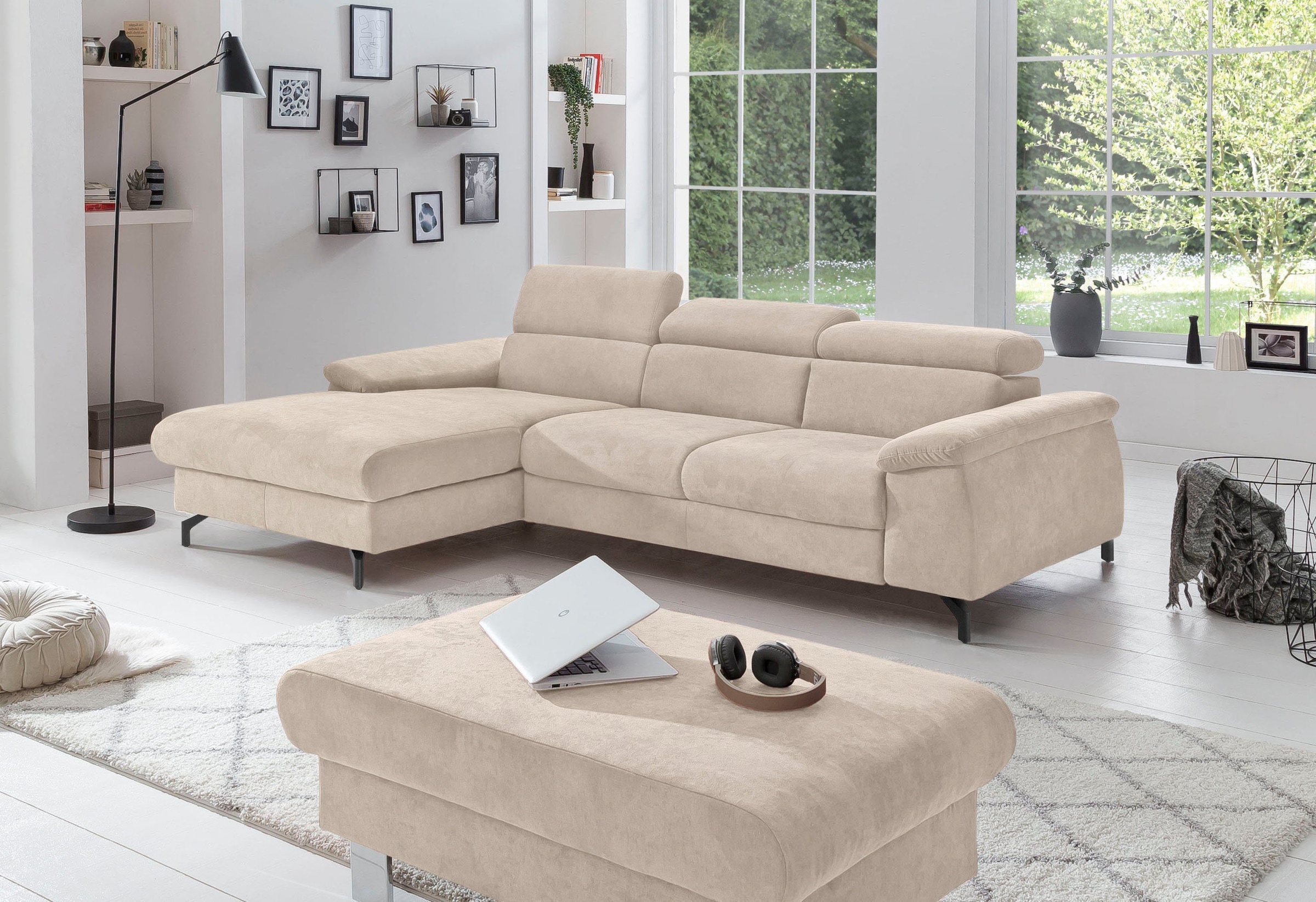 COTTA Polstergarnitur "Komaris L-Form", (Set), Set bestehend aus: Ecksofa m günstig online kaufen