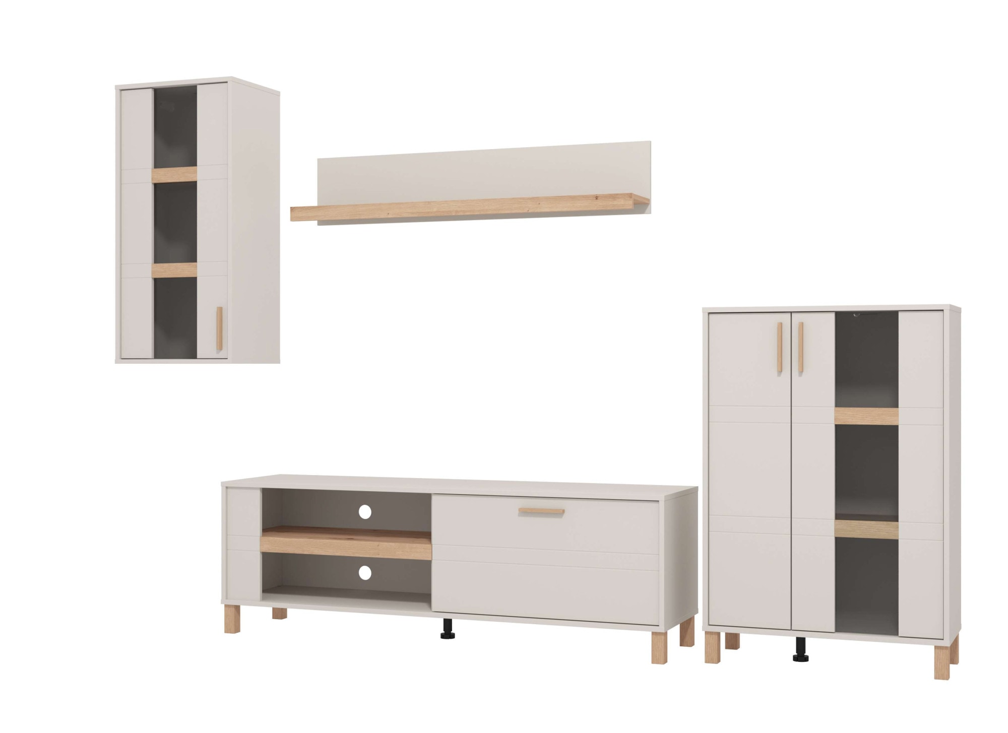 Home affaire Wohnwand "Sheffield, inkl. TV-Board, Highboard, Hängevitrine u günstig online kaufen