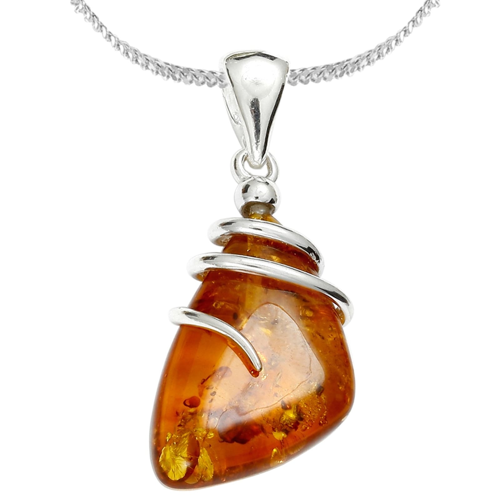 Kette mit Anhänger OSTSEE-SCHMUCK "- Danica - Silber 925/000 - Bernstein" Gr. 42, silber (silber 925, silberfarben, weiß), Schmuck_Sets, Damen, 42, Silber 925 (Sterlingsilber)