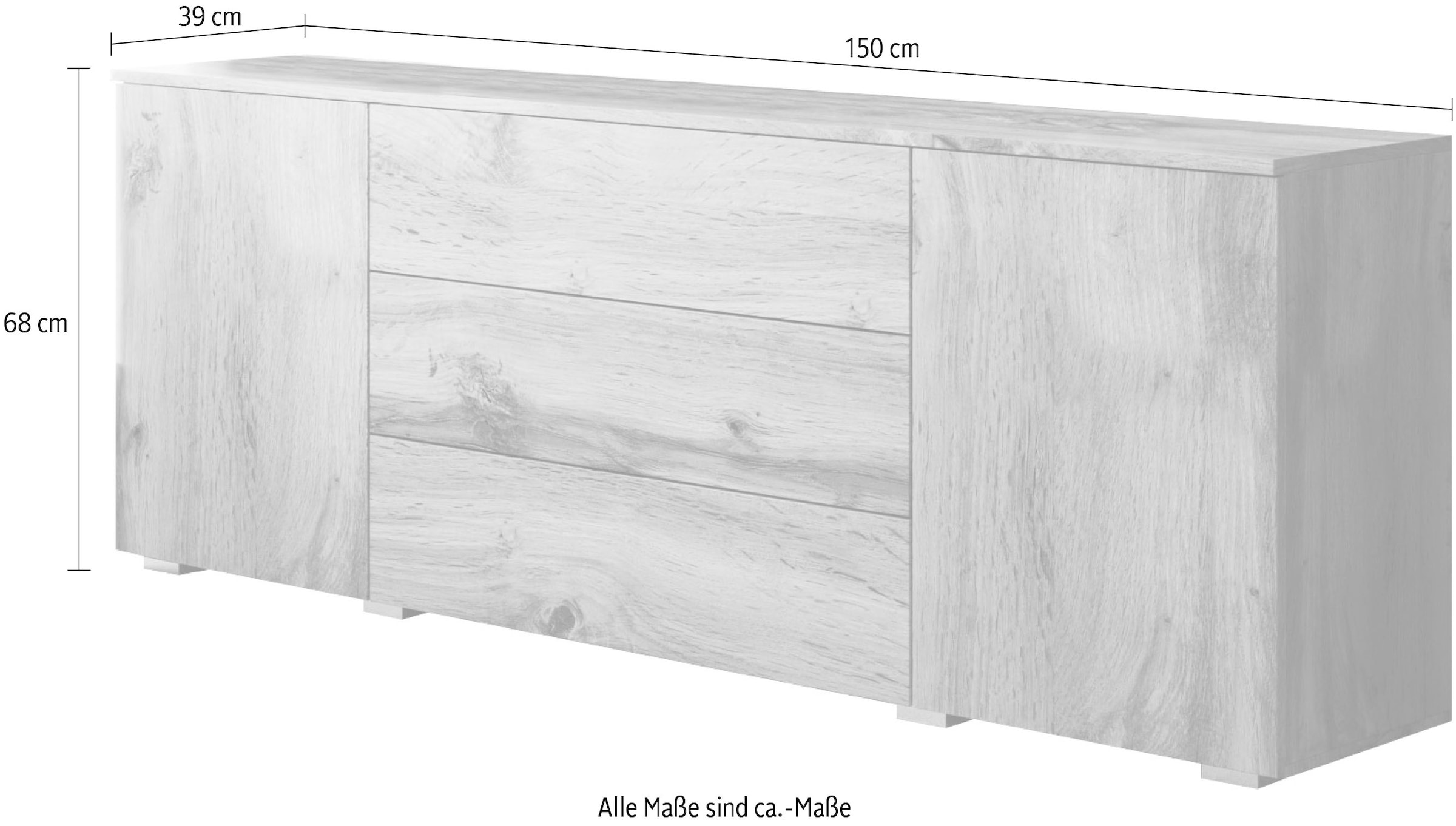INOSIGN Sideboard »PARIS«, Breite 150 cm | BAUR