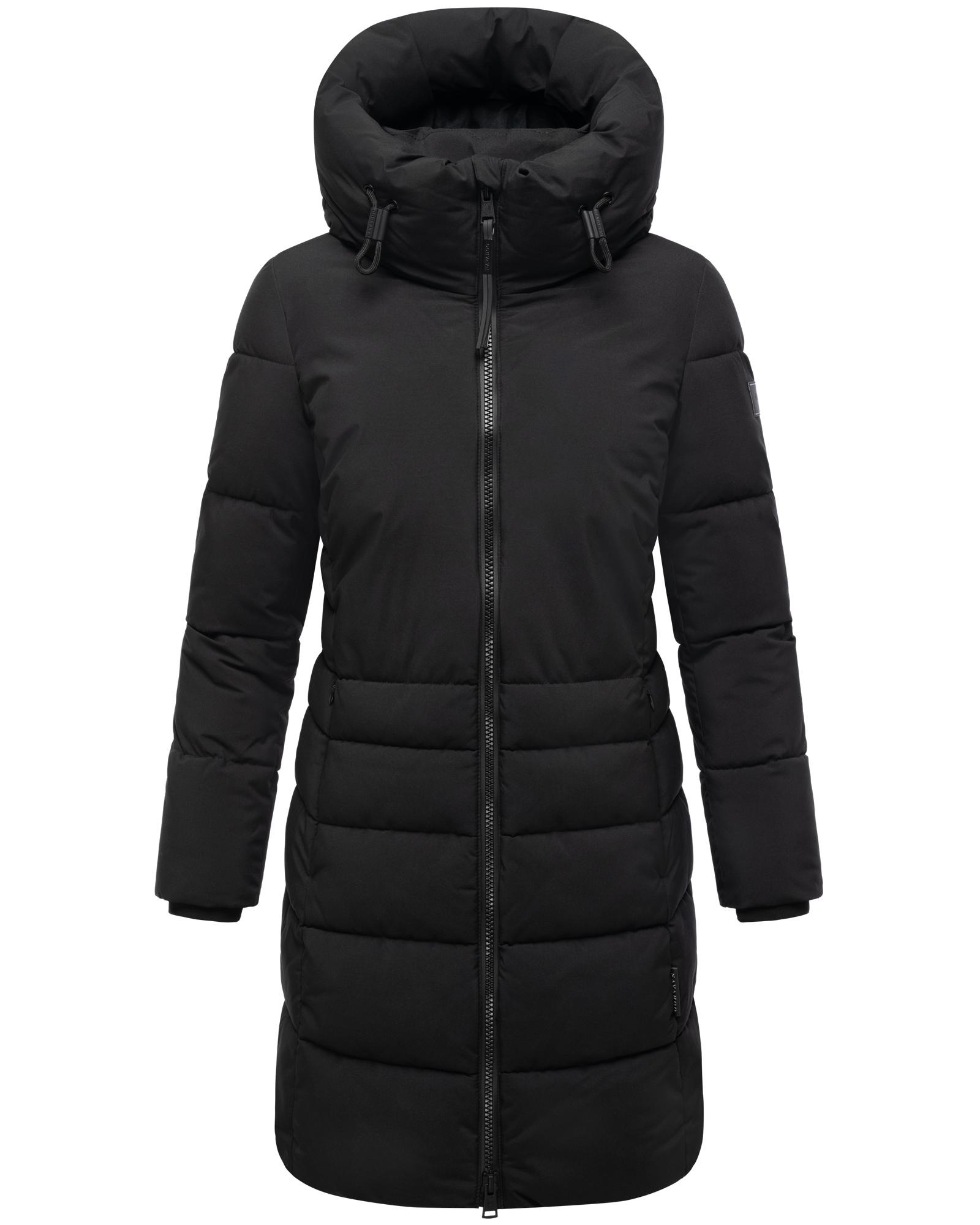 Navahoo Steppmantel "Mondnebel XIV" Langer, gesteppter Damen Wintermantel mit hohem Kragen