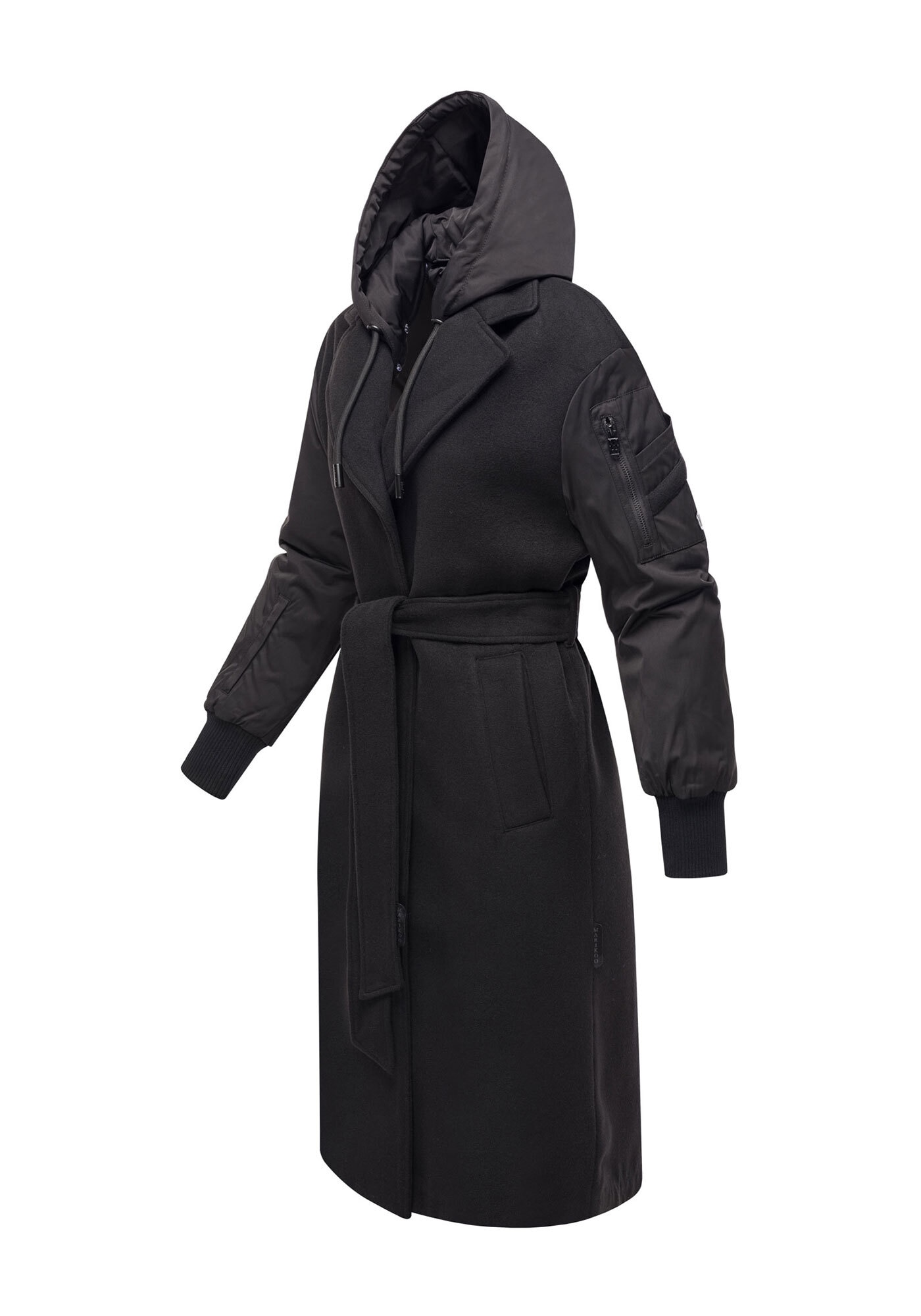 Marikoo Winterjacke »Tjadee«, Langer Wickelmantel