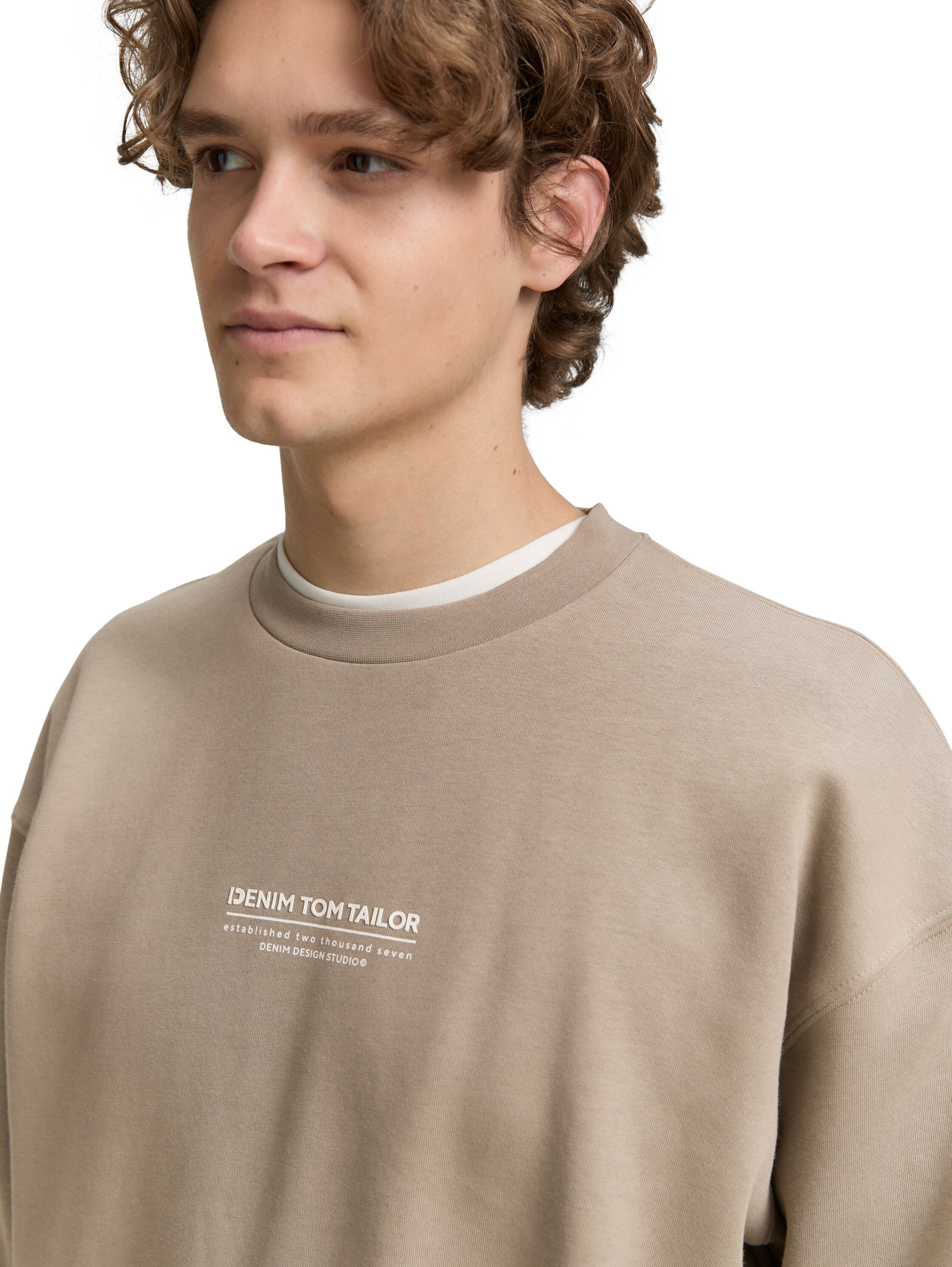 TOM TAILOR Denim Sweatshirt, mit Logo Print