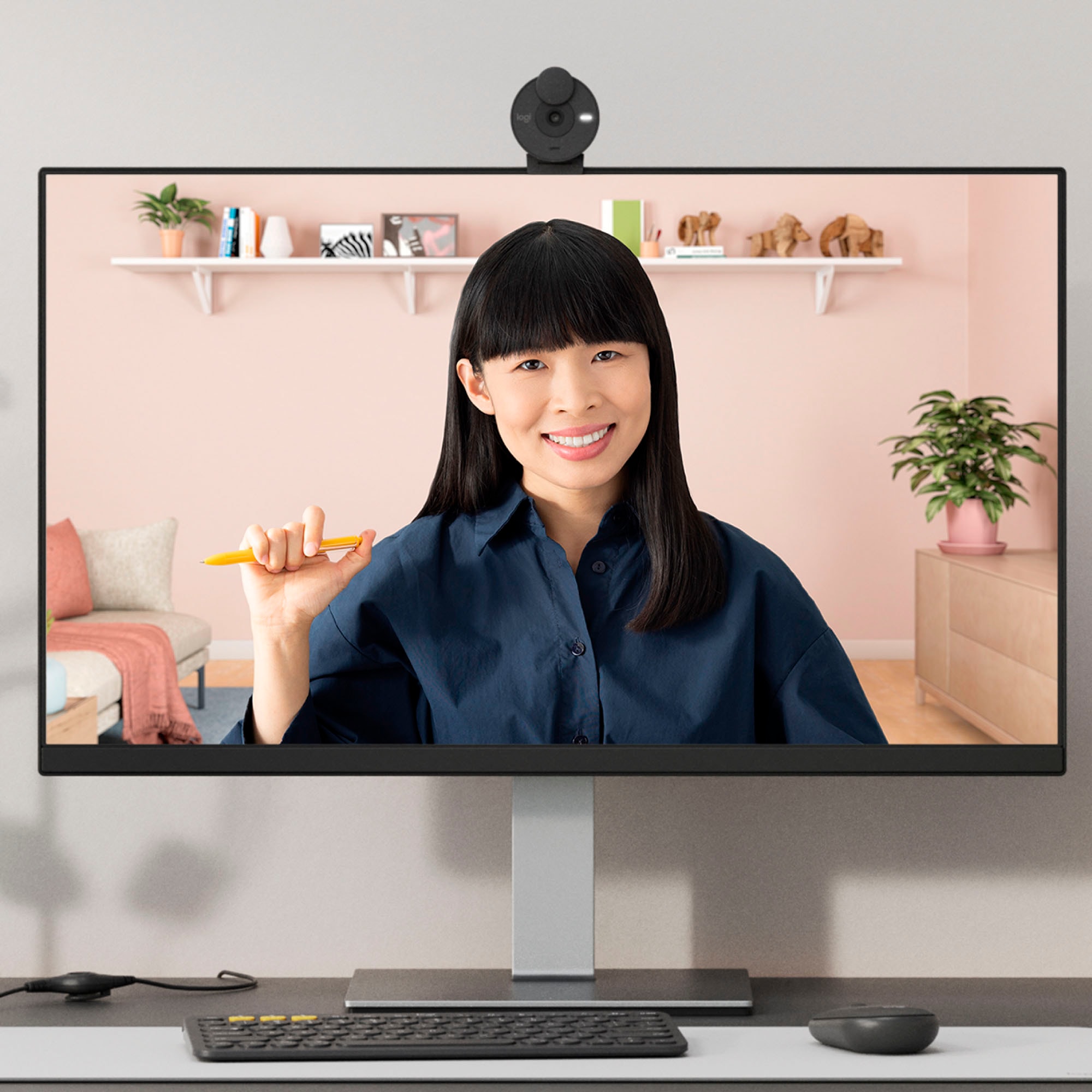 Logitech Webcam »BRIO 300«, Full HD, Mikrofon-Reichweite: Bis zu 1,22 m