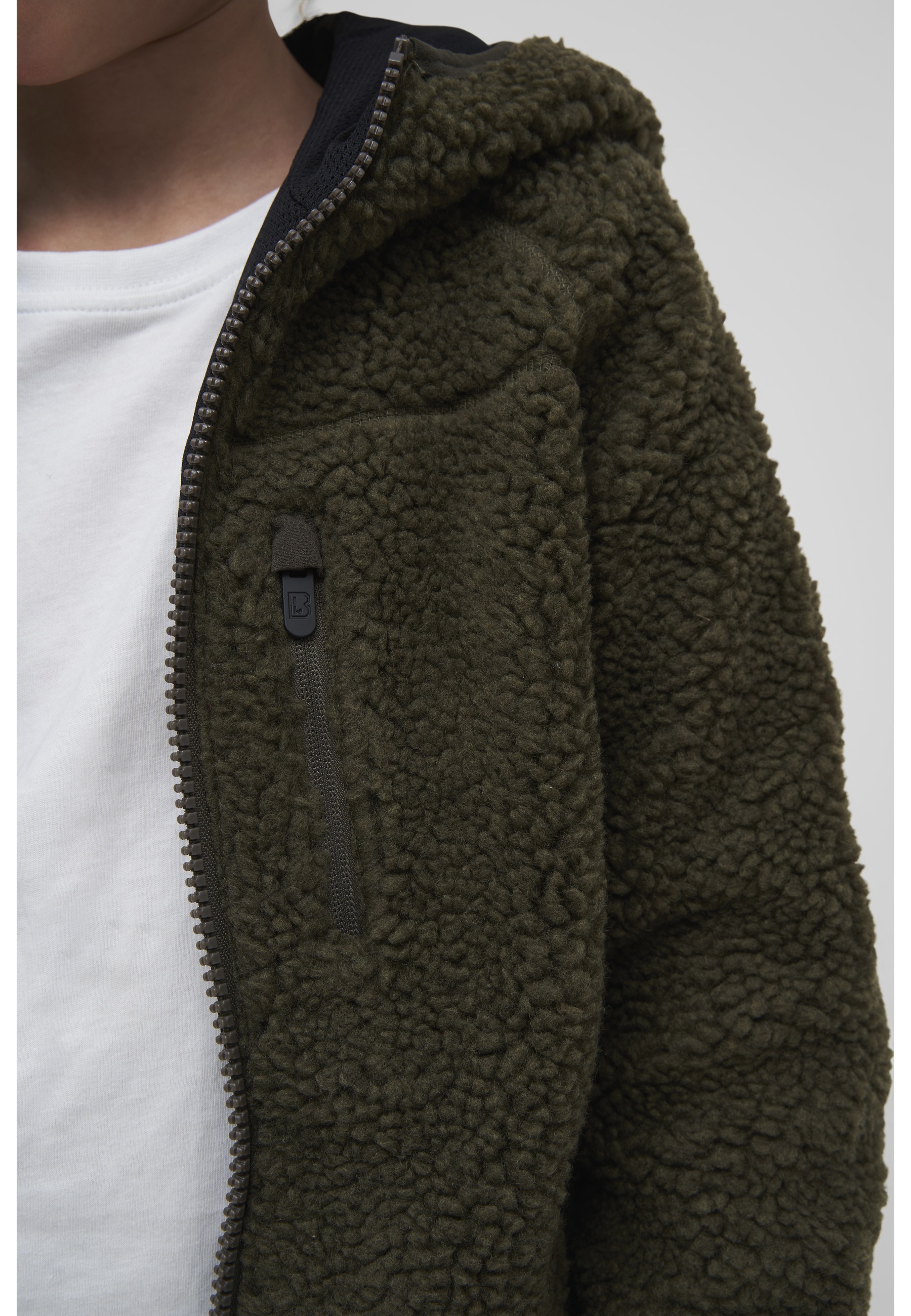 Brandit Allwetterjacke »Brandit Damen Kids Teddyfleecejacket Hood« 1 Stk. tlg. mit Kapuze