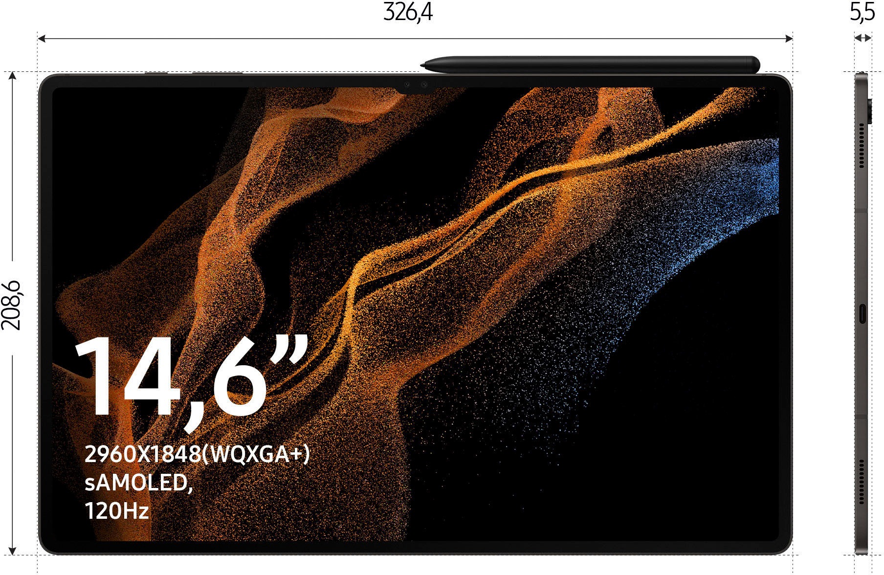 Samsung Tablet »Galaxy Tab S8 Ultra 5G«, (Android,One UI,Knox)