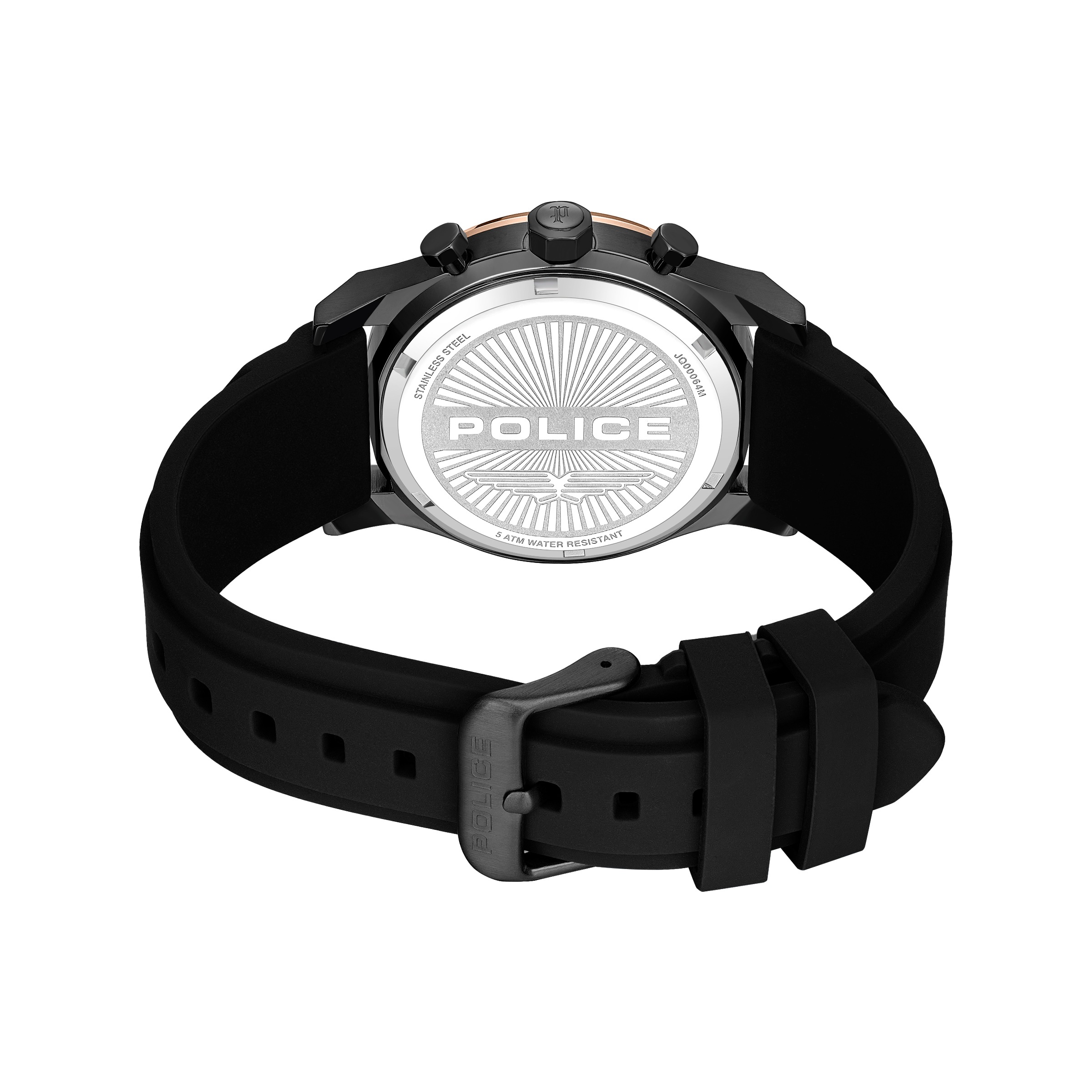 Police Quarzuhr »Knotty« Armbanduhr, Herrenuhr, Silikonarmband, analog, 12/24-Std.-Anzeige