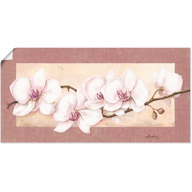 Artland Wandbild »Orchideenzweig_in Beerentönen«, Blumen, (1 St.), als  Alubild, Leinwandbild, Wandaufkleber oder Poster in versch. Größen kaufen |  BAUR