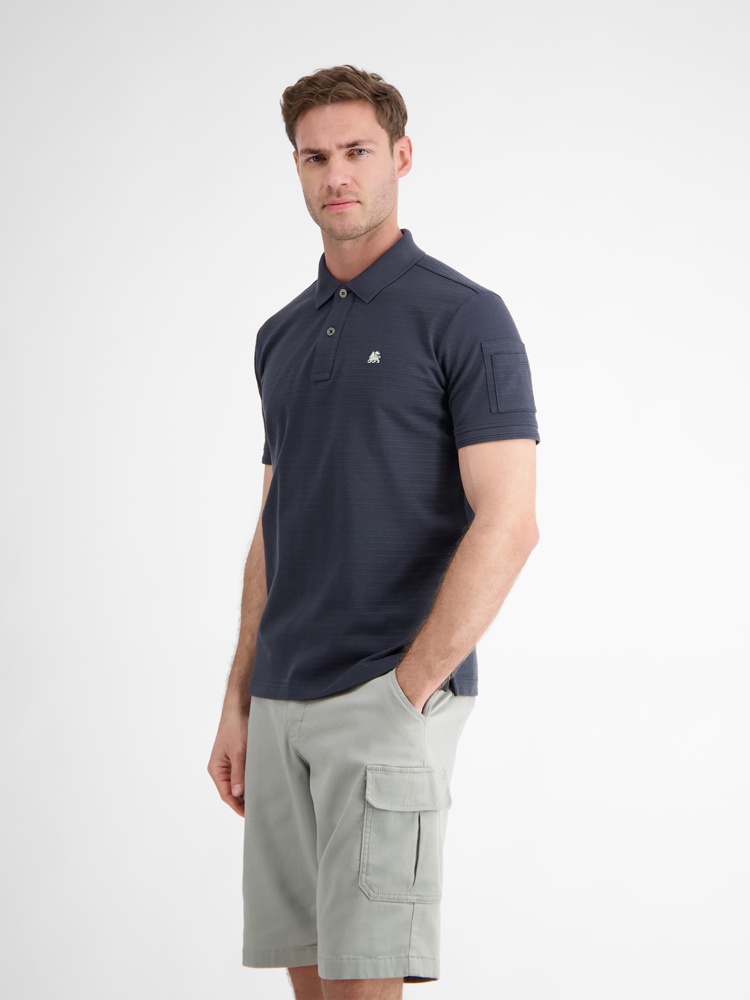 LERROS Poloshirt »LERROS Herren Poloshirt, tonal gestreift«