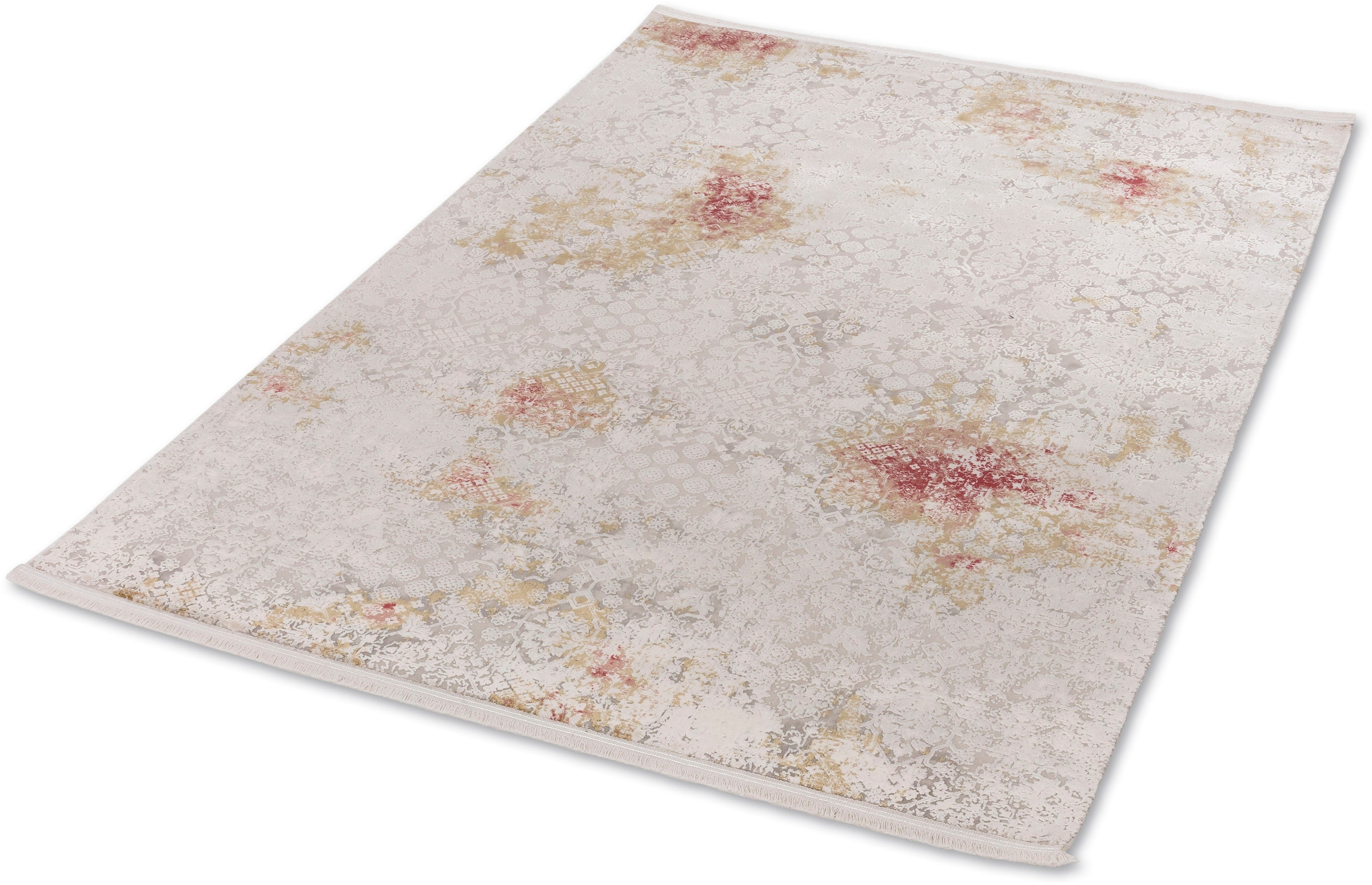 Teppich ASTRA "Gravina 231", rot, B:160cm H:8mm L:230cm, Kunstfaser, Viskose, Teppiche, Teppich, seidiger Schimmer durch Viskose, Hoch Tief Struktur, Wohnzimmer