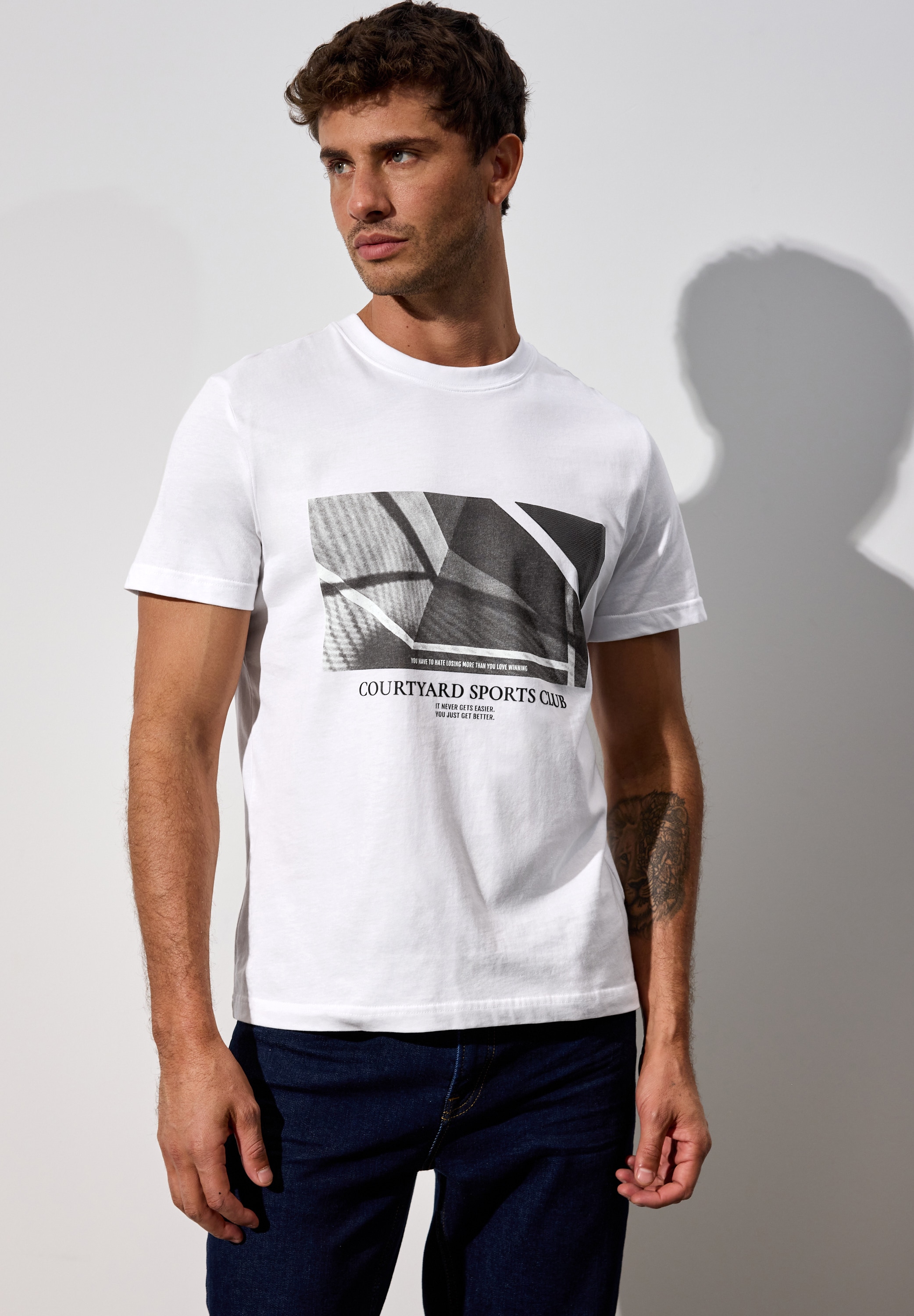 STREET ONE MEN T-Shirt, aus reiner Baumwolle günstig online kaufen
