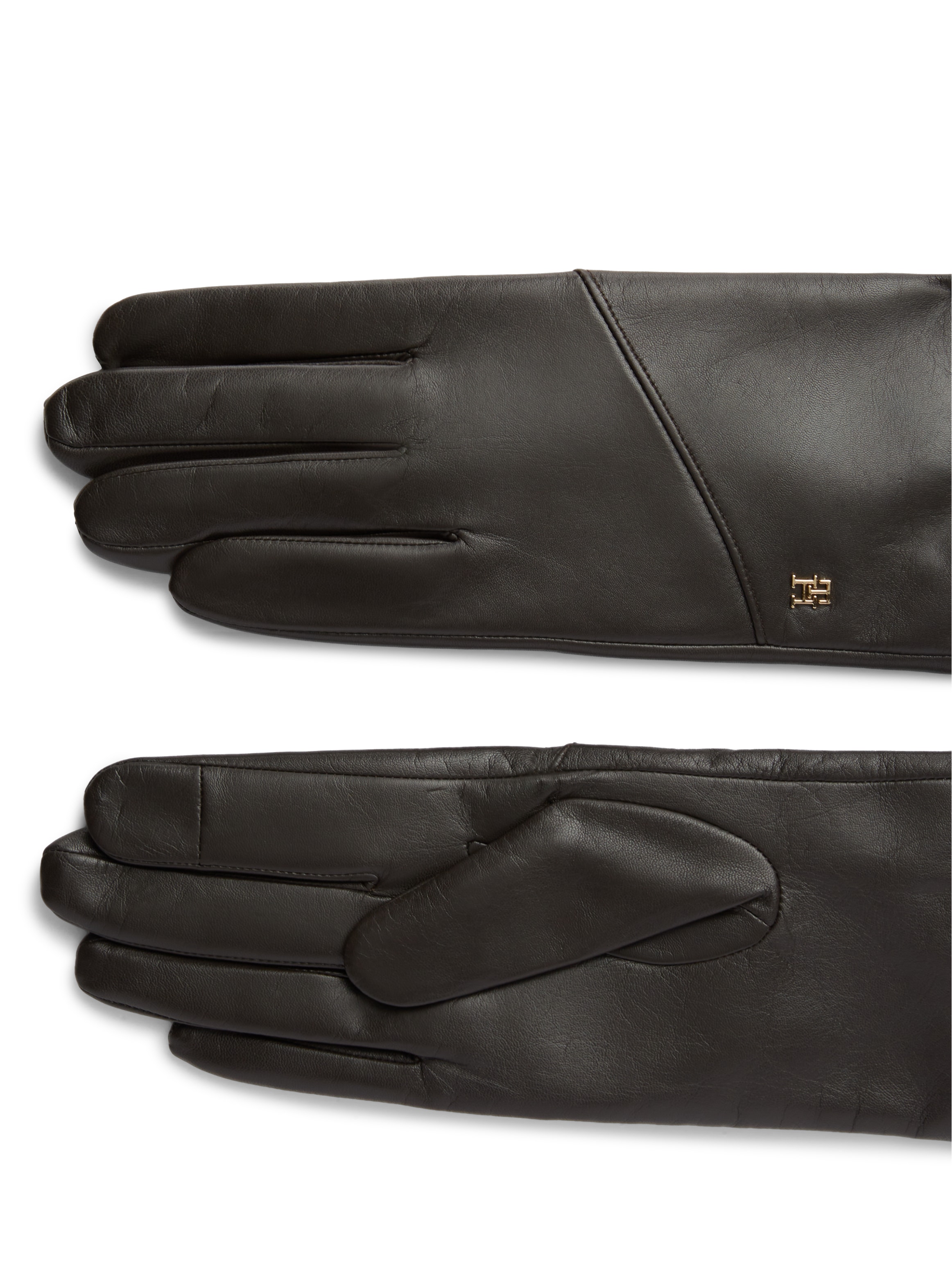 Tommy Hilfiger Lederhandschuhe »ELEVATED CHIC LEATHER GLOVES« Regular fit mit Markenlogo