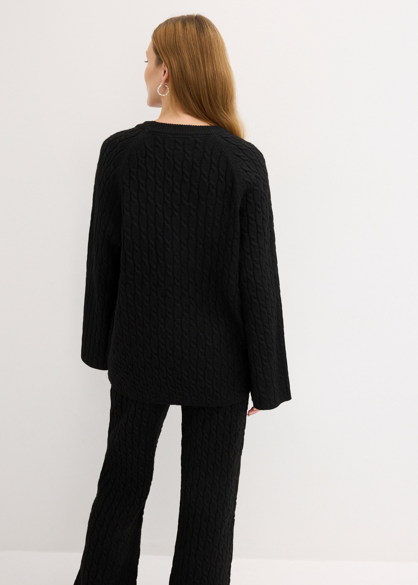 bonprix Strickpullover »Oversize-Pullover mit Zopfmuster« mit Zopfmuster