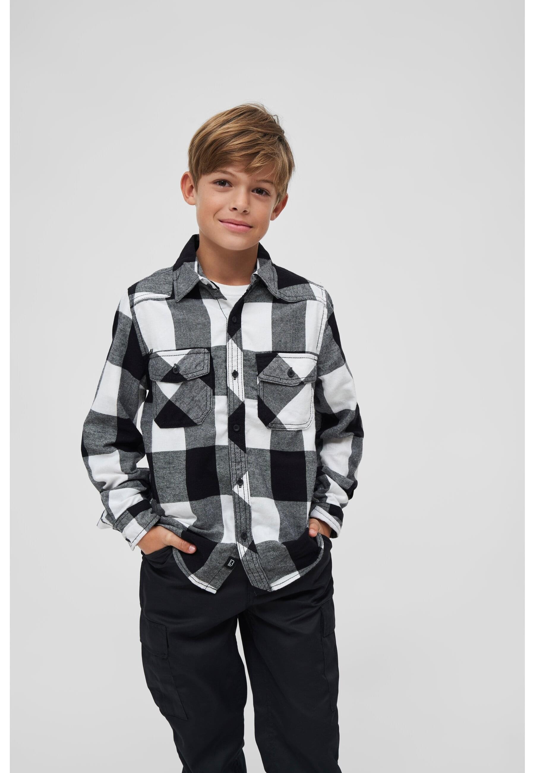 Brandit Langarmhemd »Brandit Unisex Checkshirt Kids«, (1 tlg.)