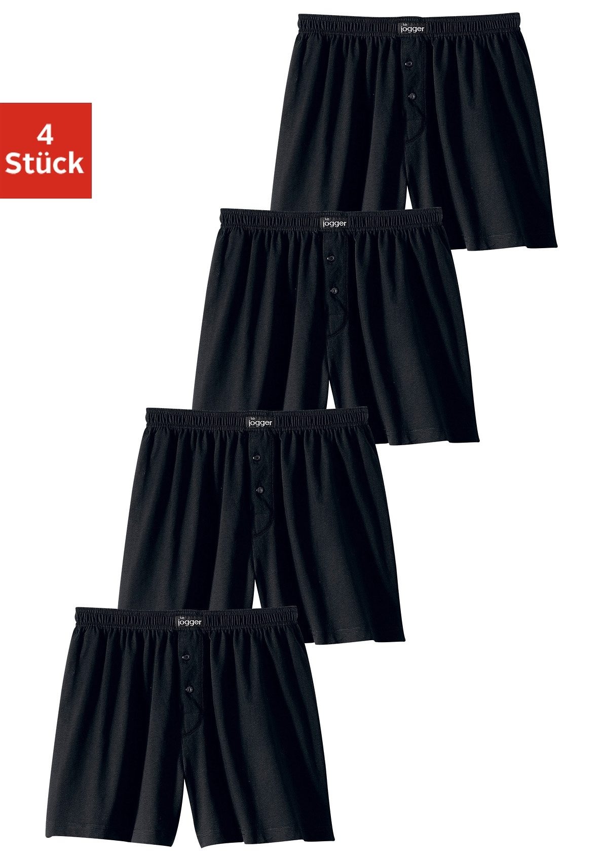 le jogger Weiter Boxer Packung, 4 Stk. aus angenehm weicher Baumwoll-Qualit günstig online kaufen