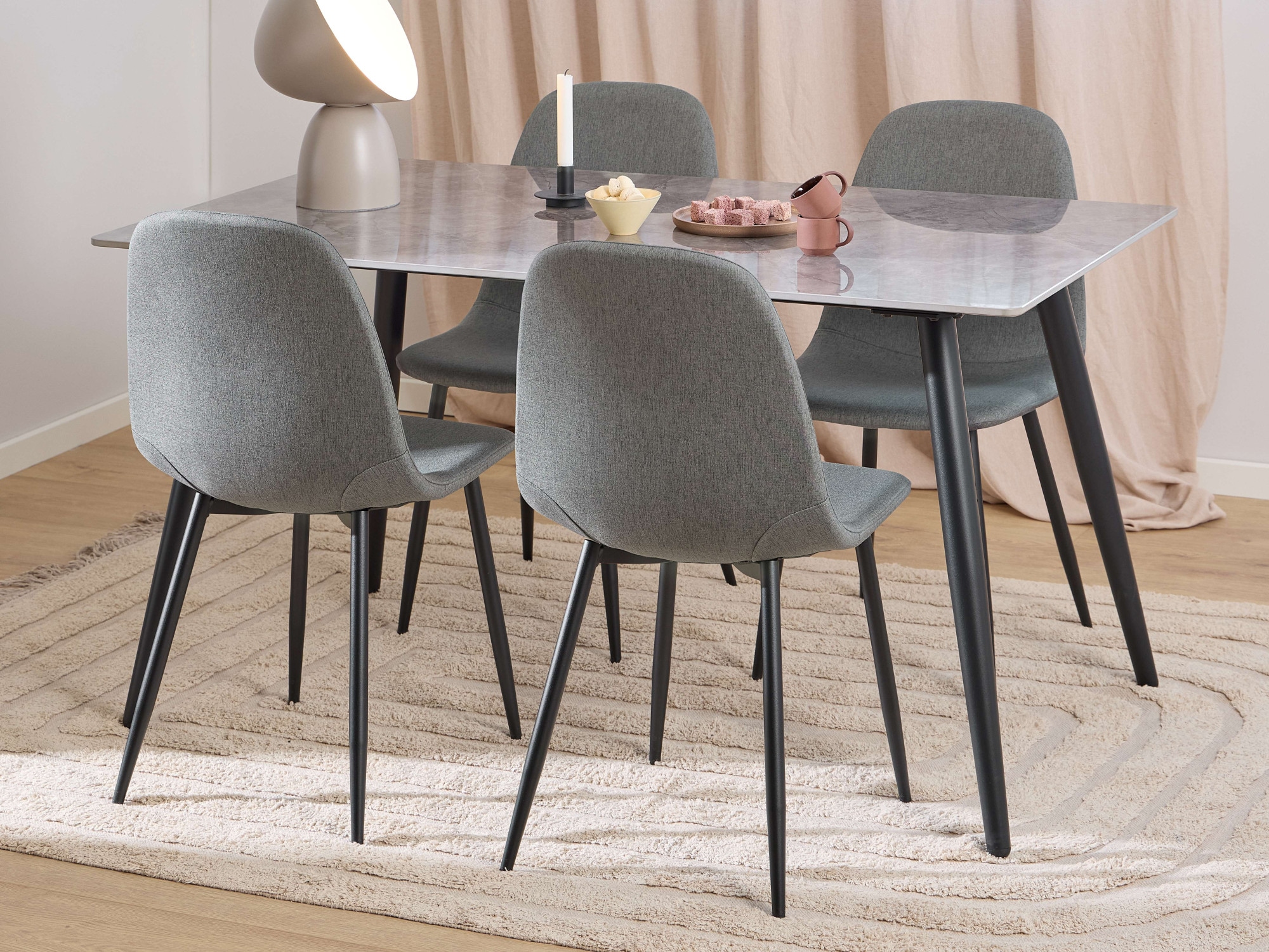 ACTONA GROUP Esszimmer-Set "Essgruppe, Speisetisch mit Stühlen", (Komplett- günstig online kaufen