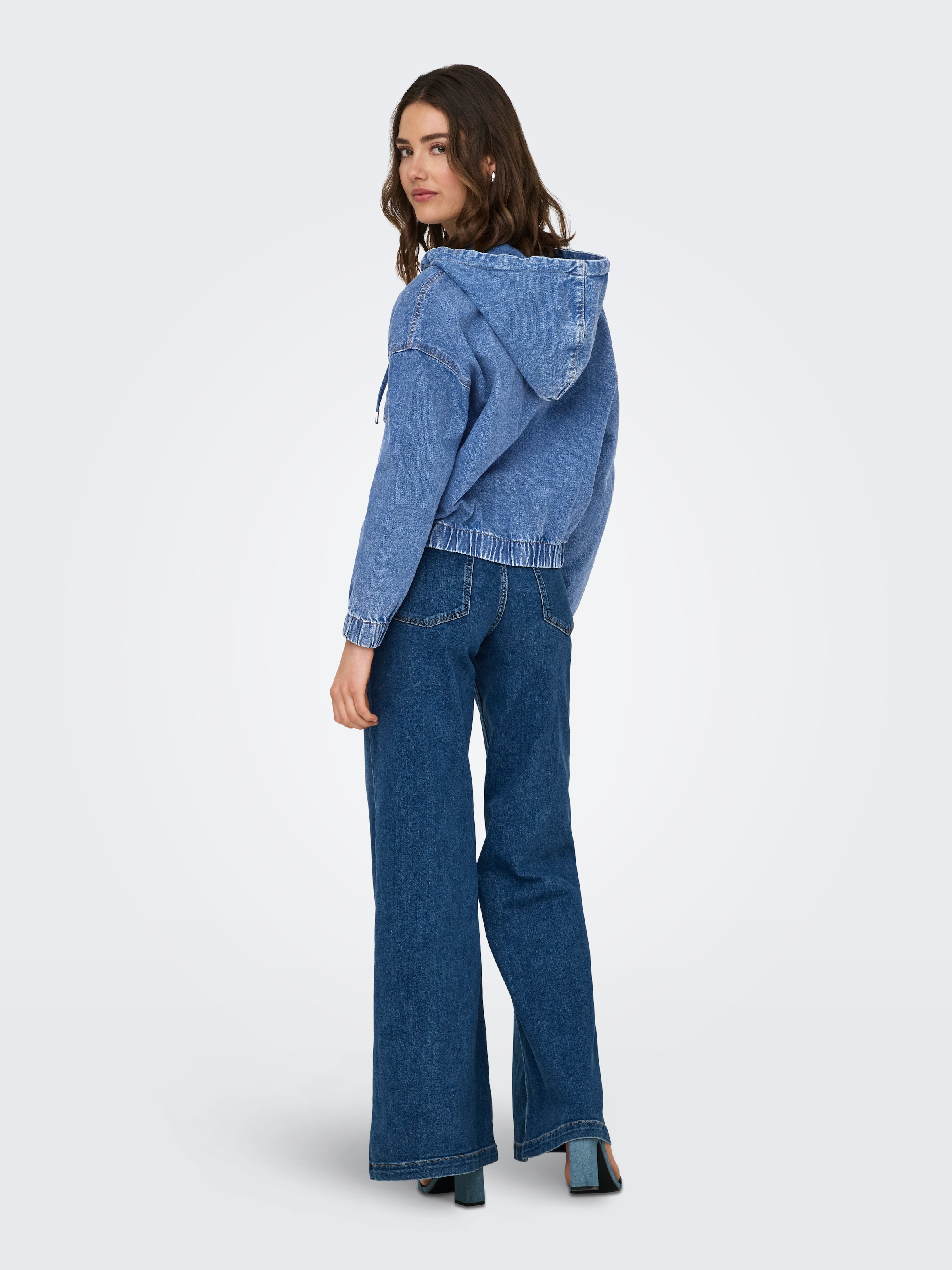 ONLY Jeansjacke »ONLKENZIE L/S DNM JACKET AKM«, mit Kapuze