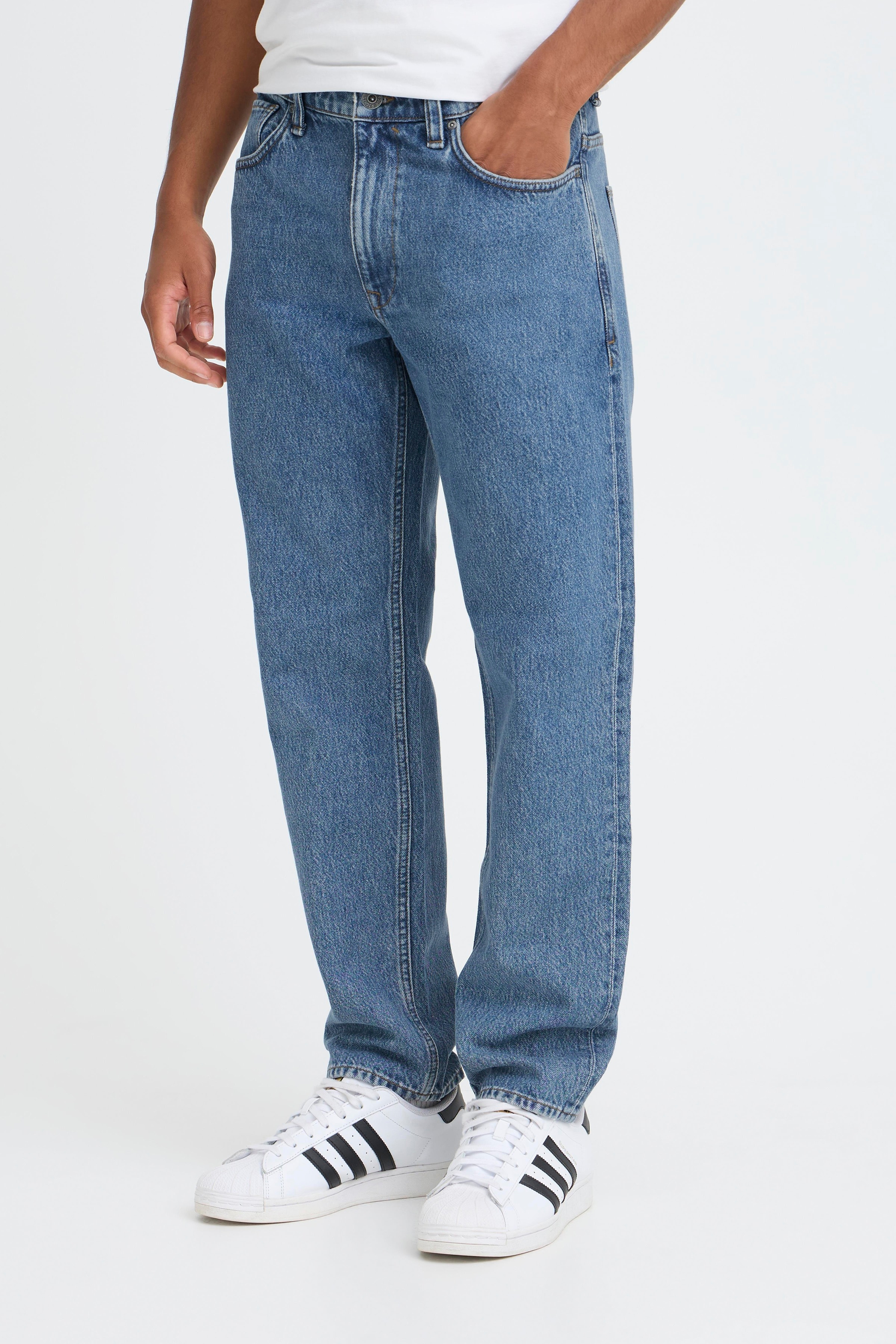 Blend 5-Pocket-Jeans "BHTHUNDER RLX NOOS" Relaxed Fit, mit Reißverschluss, aus Baumwolle, pflegeleichtes Denim