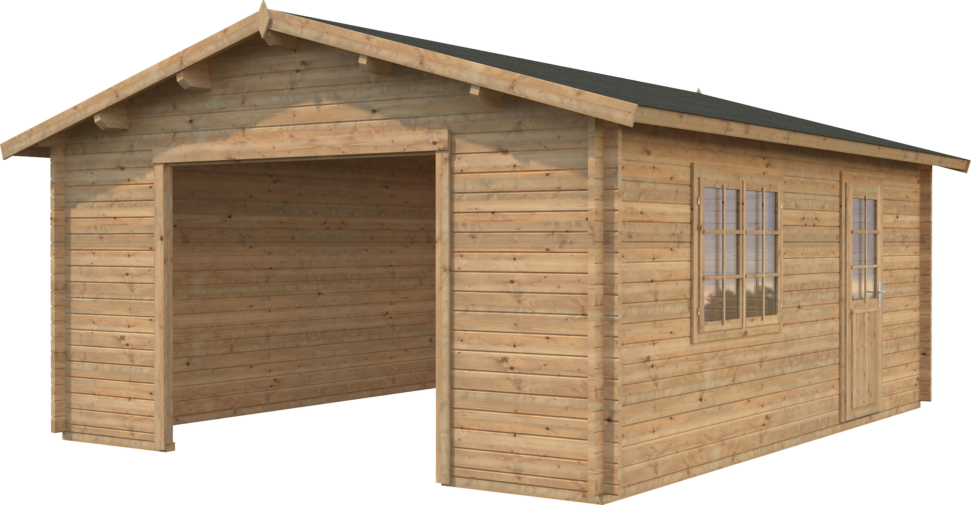 Palmako 1100000002199 "Roger" BxTxH: 622x596x312 cm, ohne Tor, hellbraun