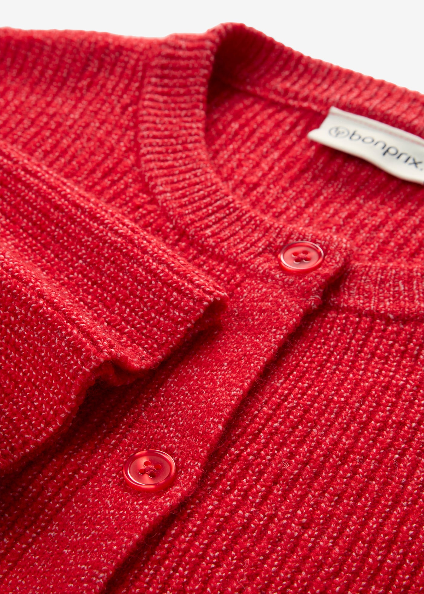bonprix Strickjacke mit Knopfleiste, Oversize-Passform, Halbarm, im Casual-Stil