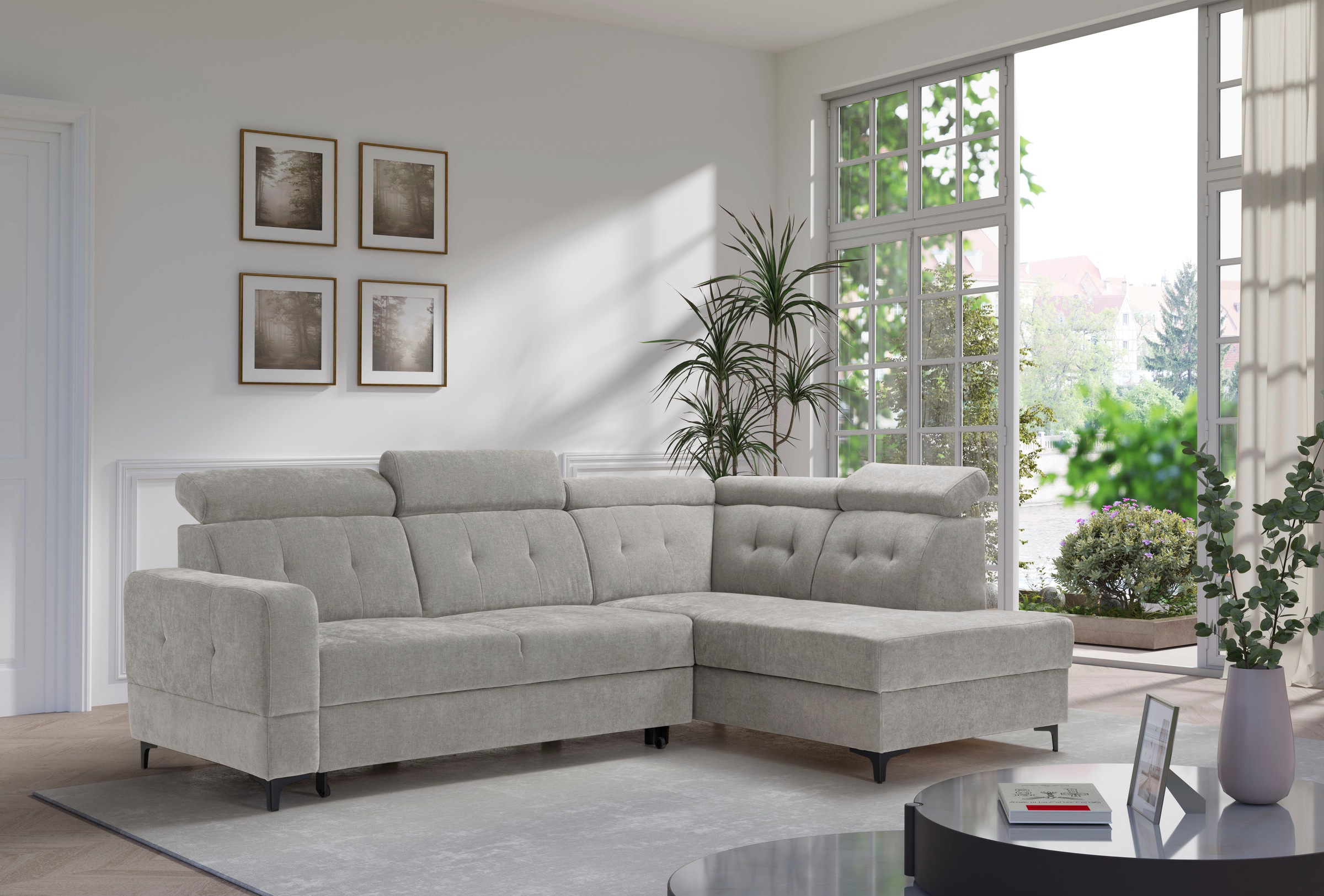 exxpo - sofa fashion Ecksofa "Monte, Kopfteile verstellbar, optional mit Be günstig online kaufen