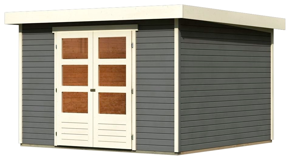 Karibu Gartenhaus »Arnis 6«, naturbelassen oder terragrau