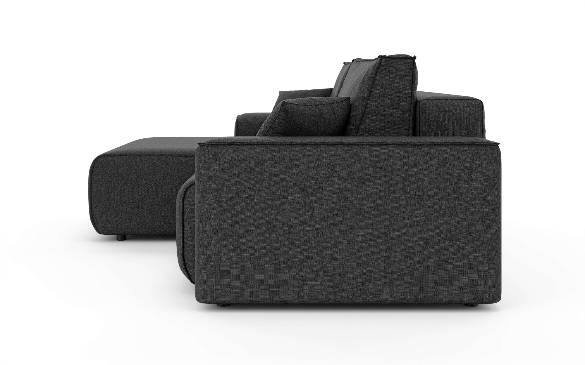 Home affaire Ecksofa »Santenay mit Bettfunktion und Bettkasten, Maße: B/T/H 266/164/90 cm«, L-Form mit Wellenfederung, Schlaffläche: 140x213 cm, auch in Cord