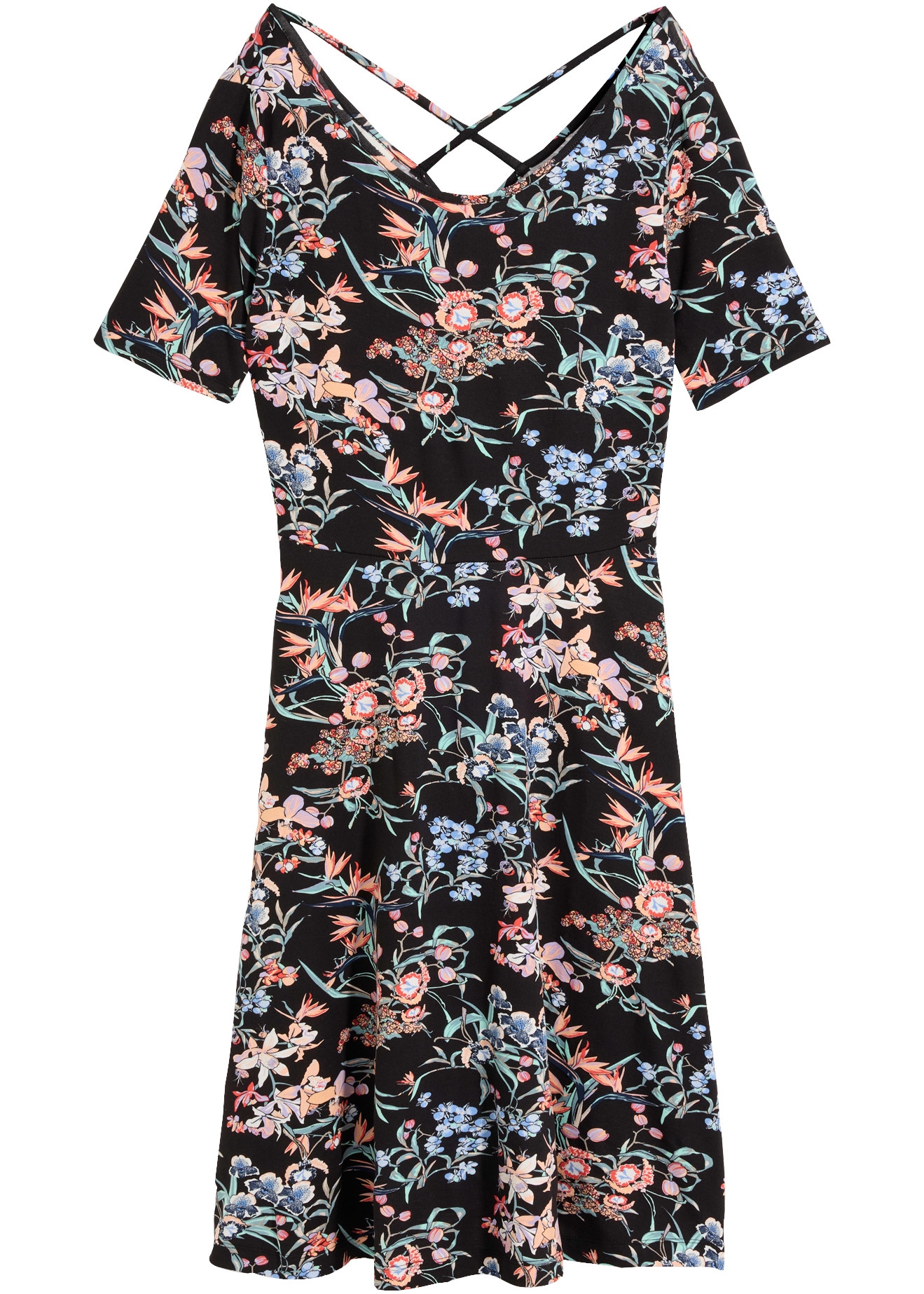 bonprix Jerseykleid für warme Tage, aus Viskose mit Elasthan, A-Linien-Schnitt