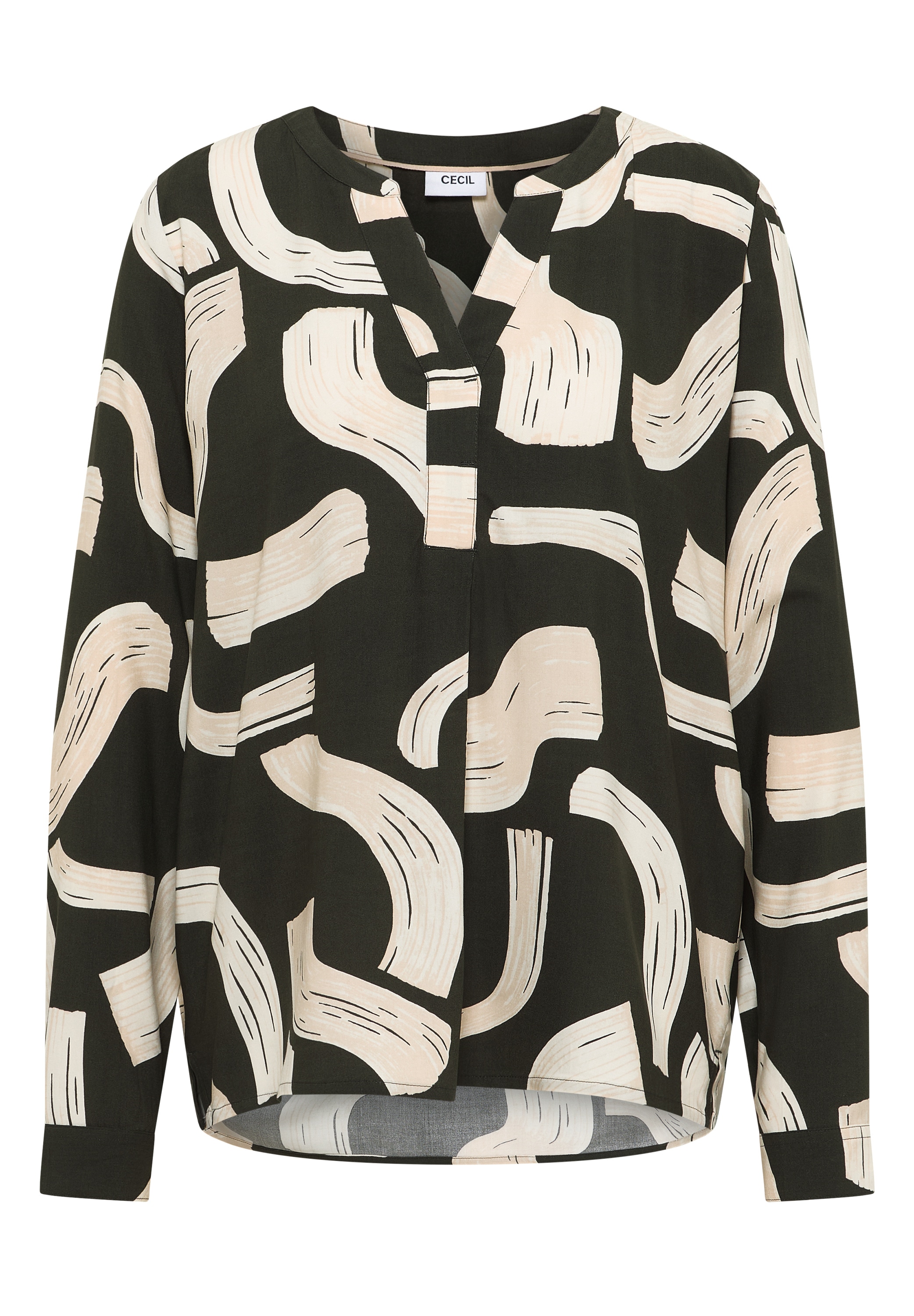 Cecil Langarmbluse im grafischen Design