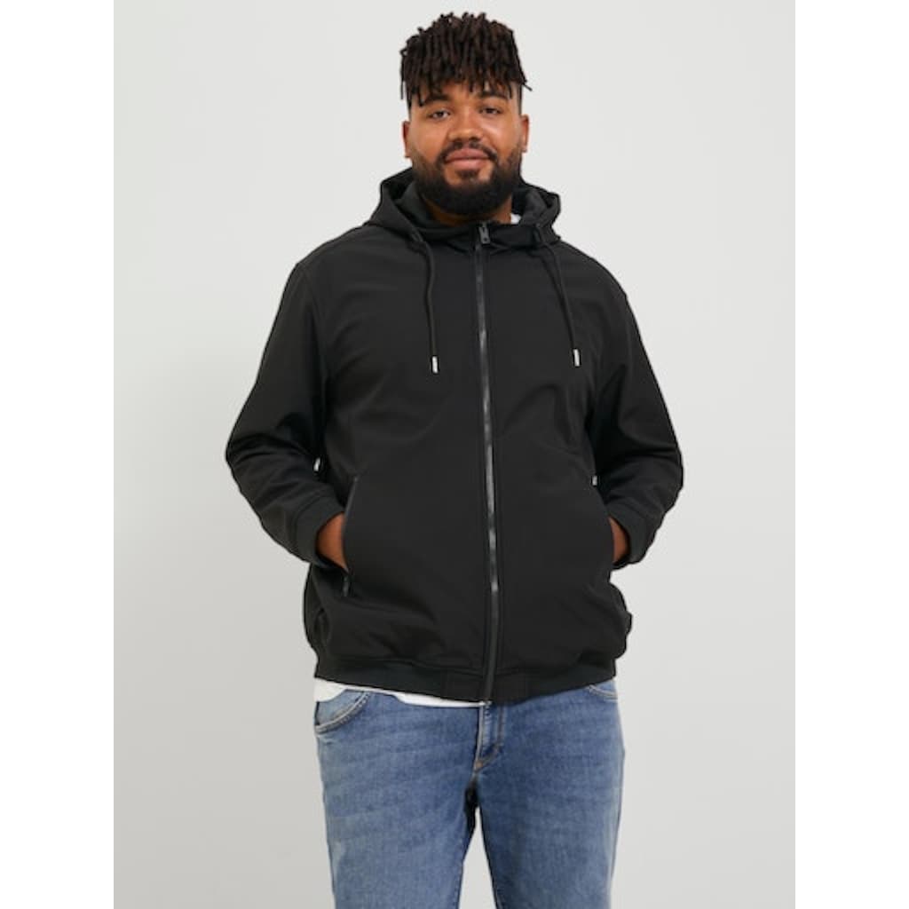 Jack & Jones PlusSize Softshelljacke »JJEBASIC SOFTSHELL HOOD NOOS PLS«, mit Kapuze